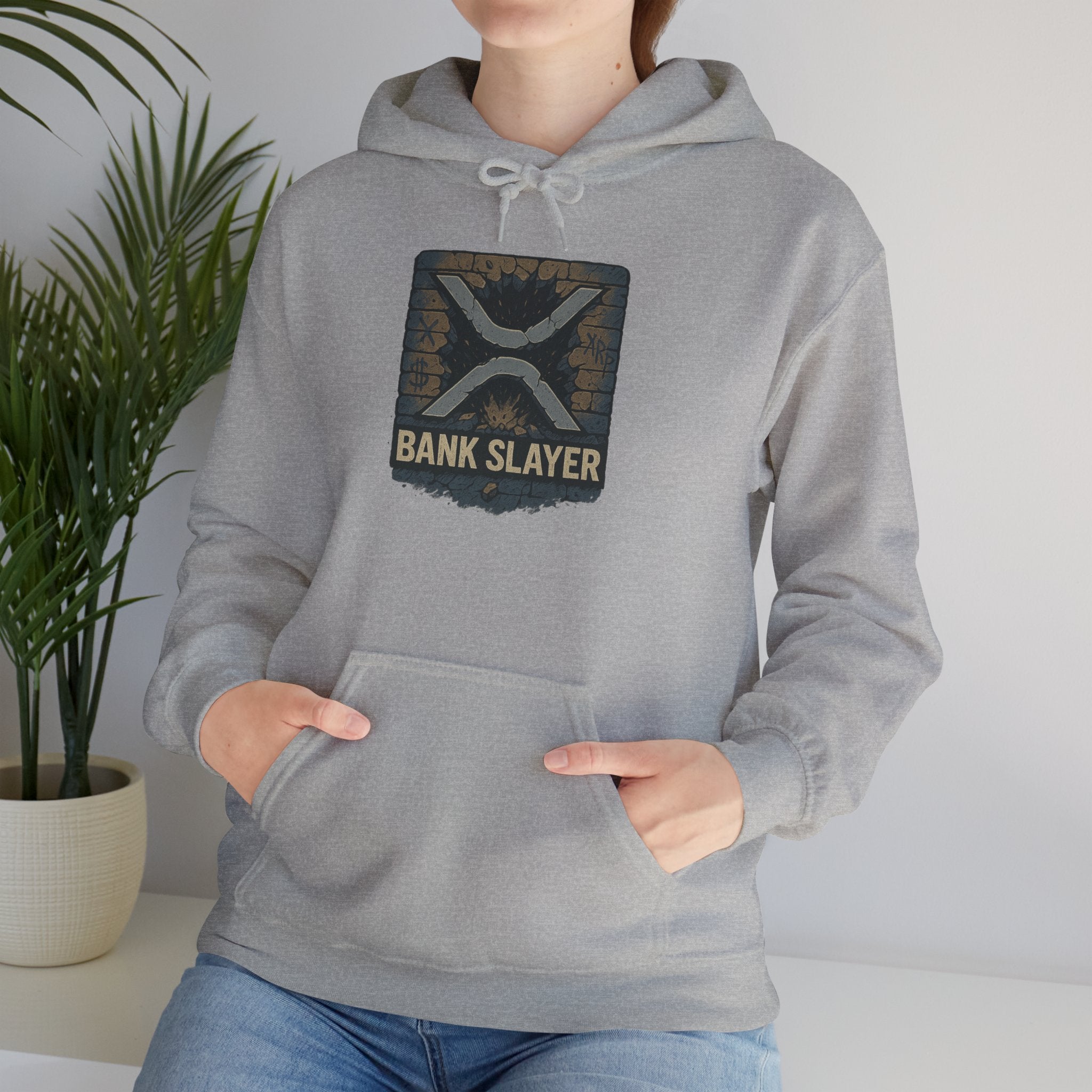 Bank Slayer Hoodie - Vintage Tactical Crest Graphic Sweatshirt