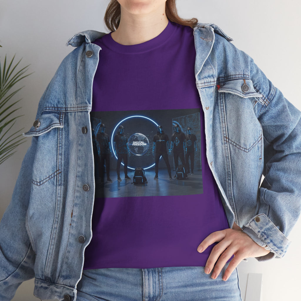 Sci‑Fi Portal Graphic Tee — Futuristic Neon Crew T-Shirt