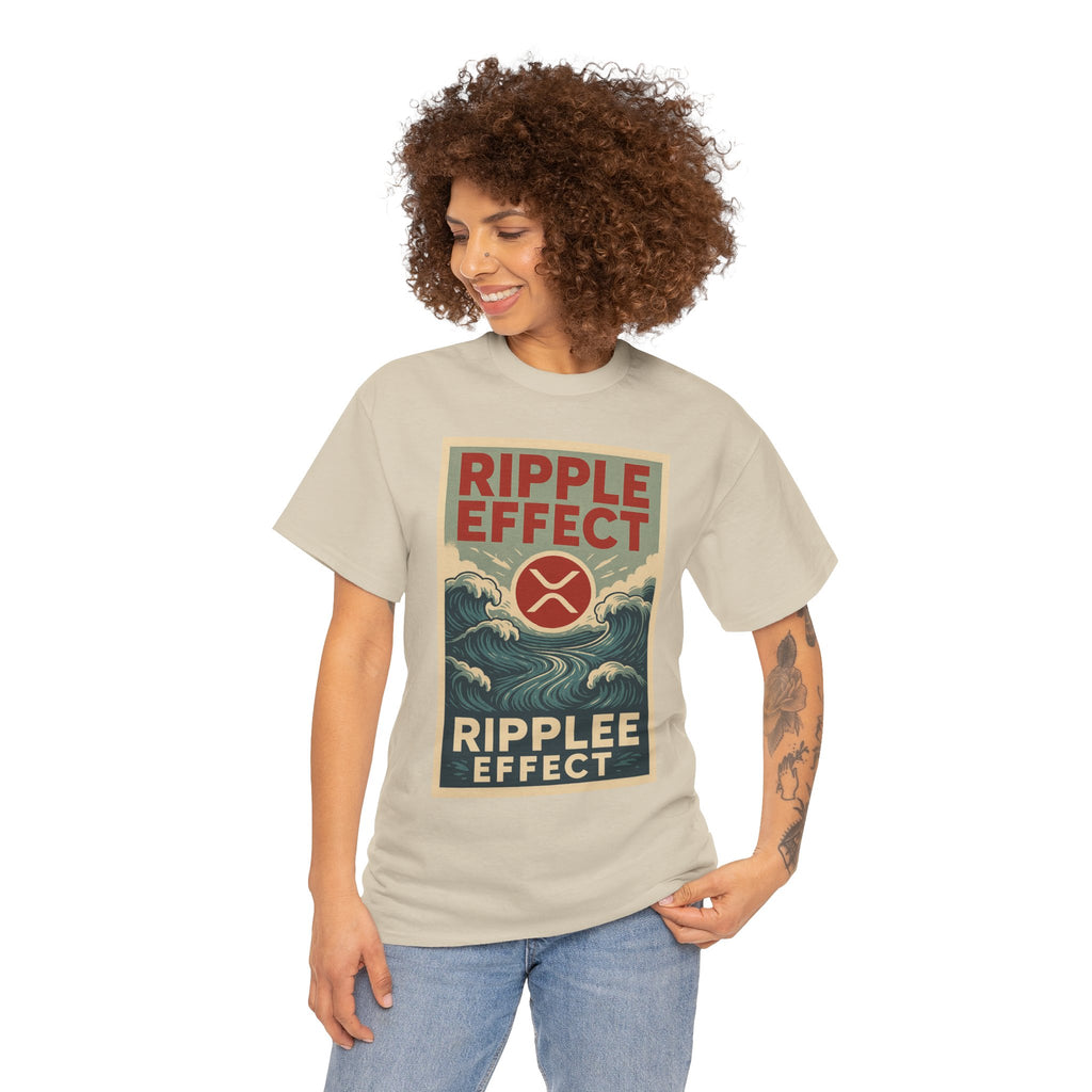 Ripple Effect Tee — Vintage Wave XRP Crypto Graphic T-Shirt