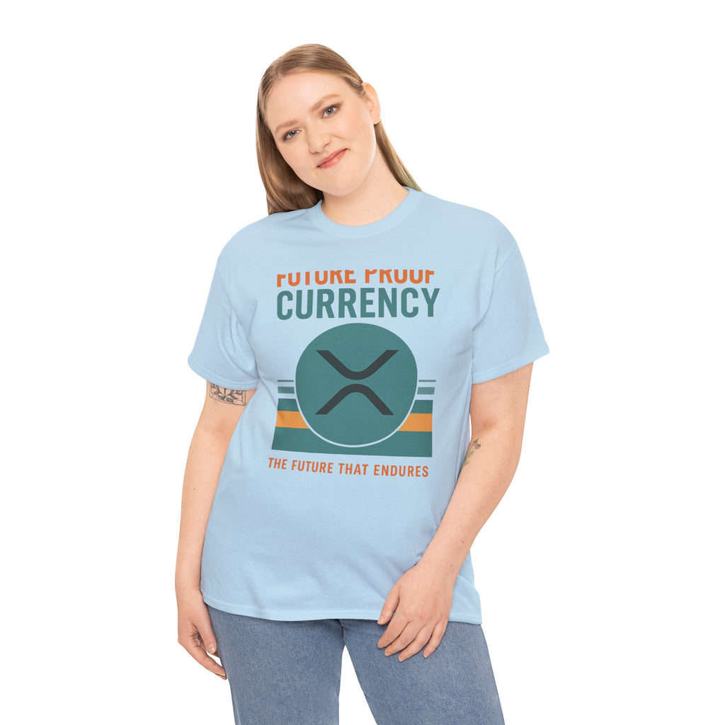 RIPPLE XRP 'Future Proof Currency' Graphic Tee — Crypto Retro Logo Shirt