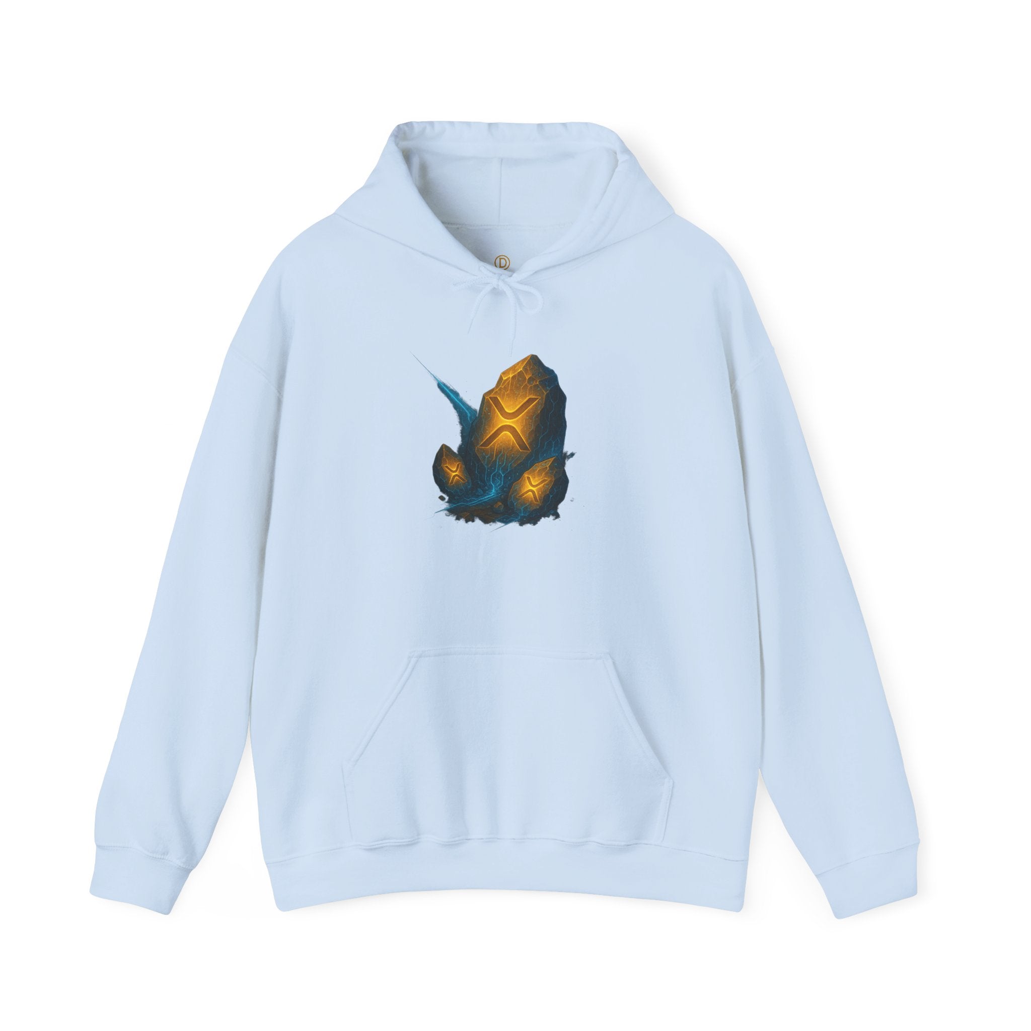 Rune Stone Hoodie — Glowing Mystic Rock Graphic Hooded Sweatshirt