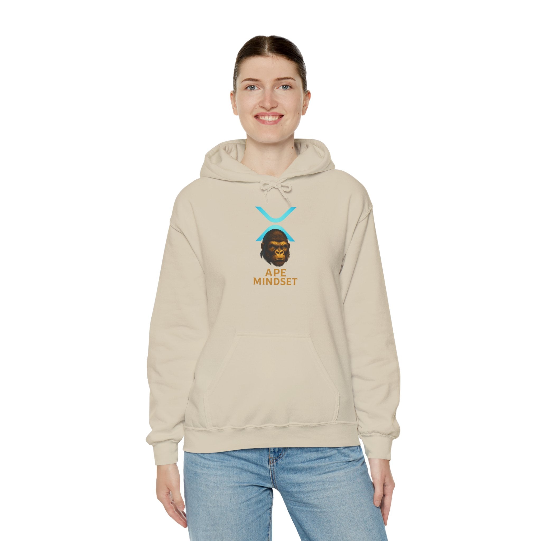 Ape Mindset Hoodie — Crypto XRP Logo Gorillaz Graphic Sweatshirt