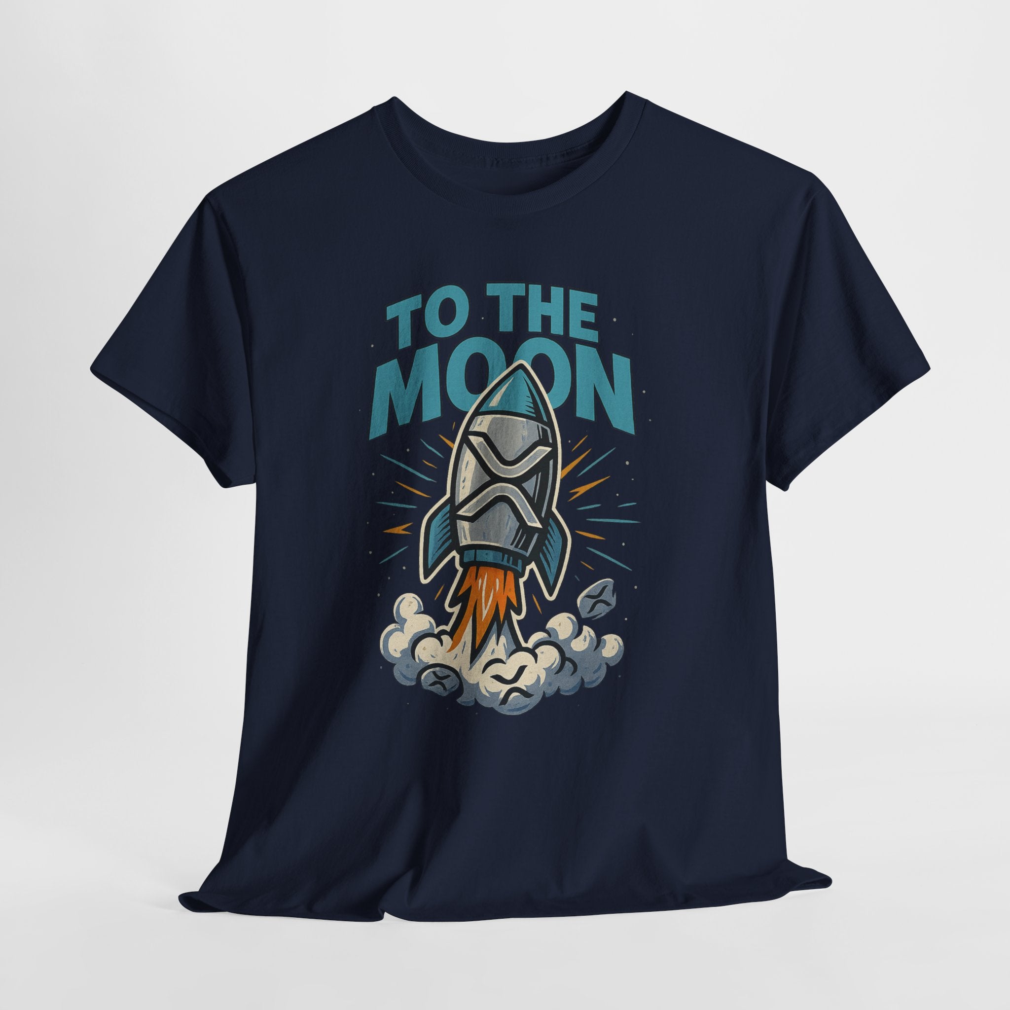 To The Moon Rocket T-Shirt — Space Graphic Tee for Crypto & Space Enthusiasts