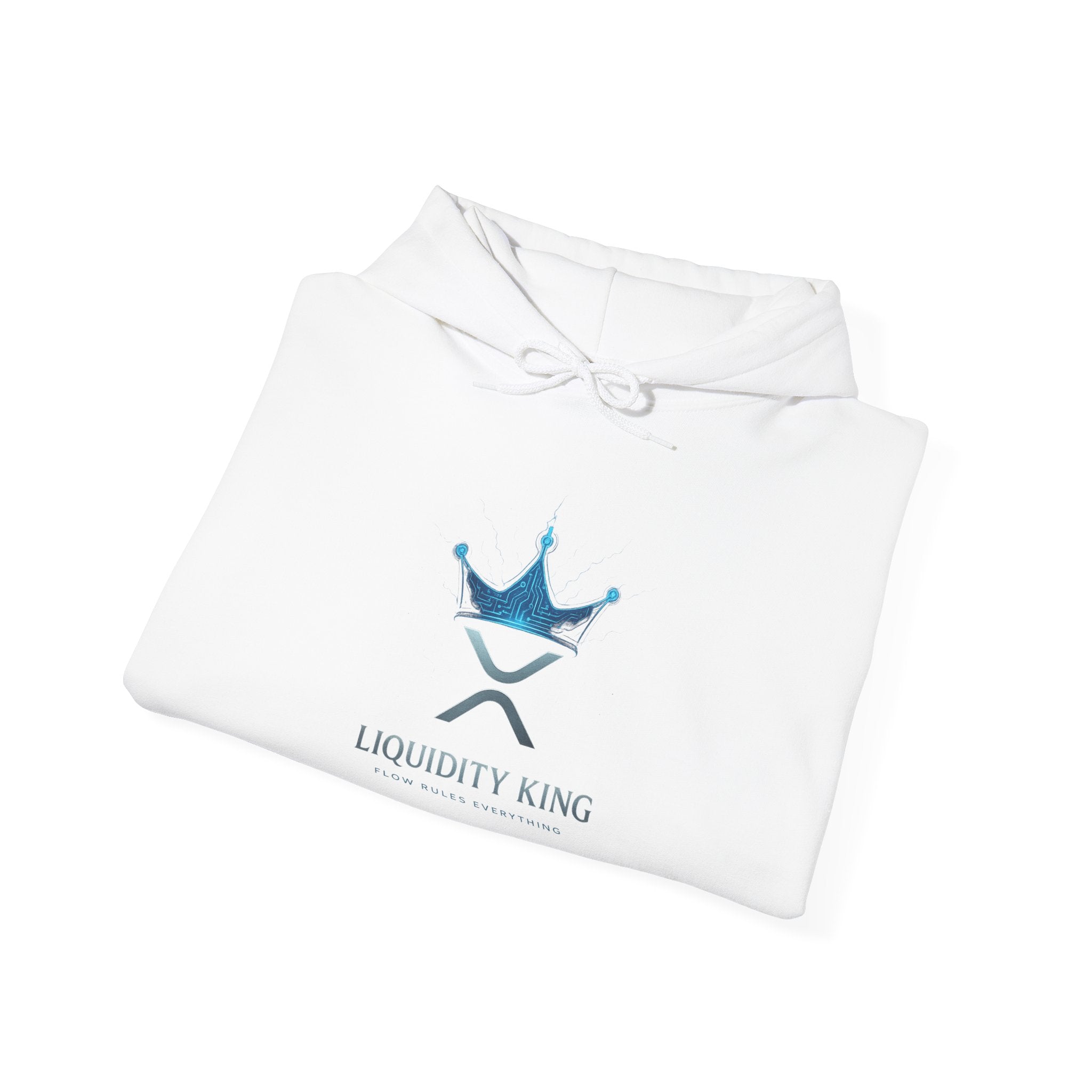 Liquidity King Hoodie — Blue Crown Logo Pullover