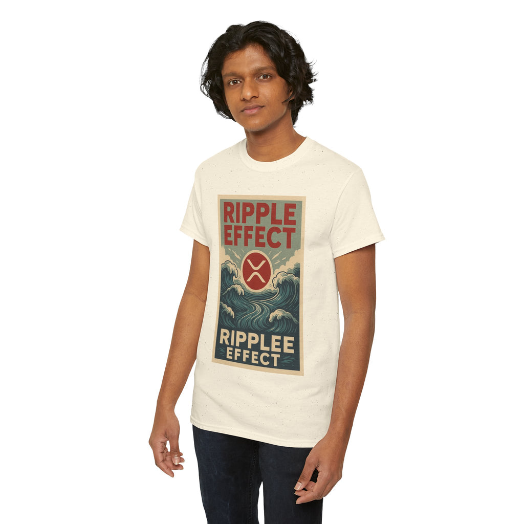 Ripple Effect Tee — Vintage Wave XRP Crypto Graphic T-Shirt