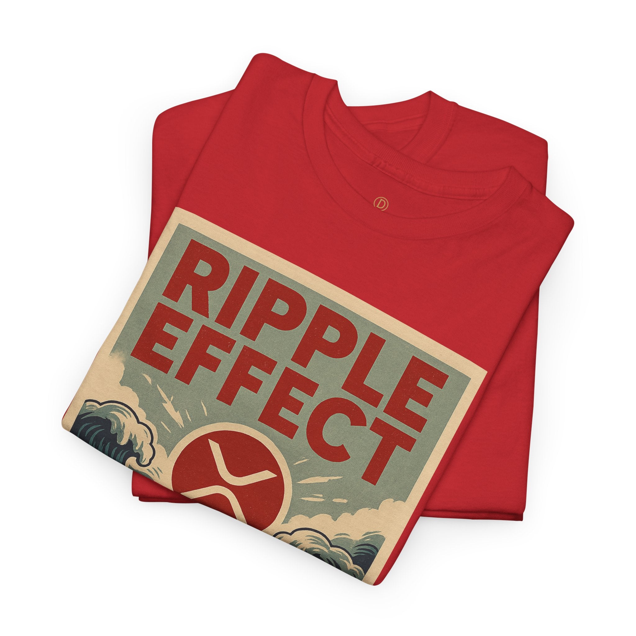 Ripple Effect Tee — Vintage Wave XRP Crypto Graphic T-Shirt
