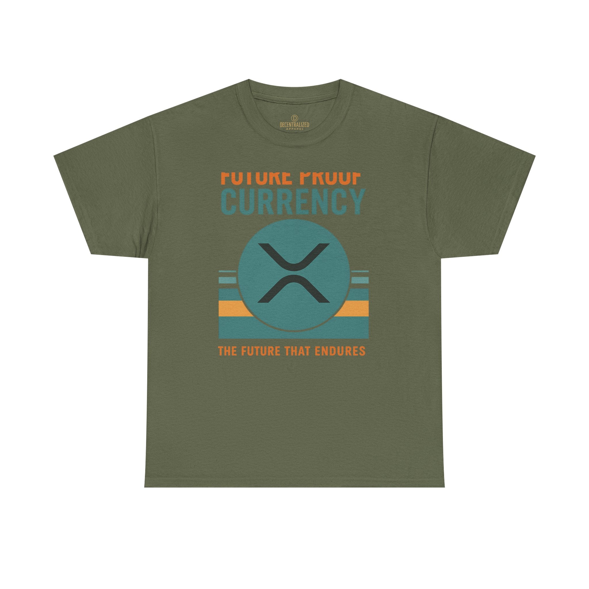 RIPPLE XRP 'Future Proof Currency' Graphic Tee — Crypto Retro Logo Shirt