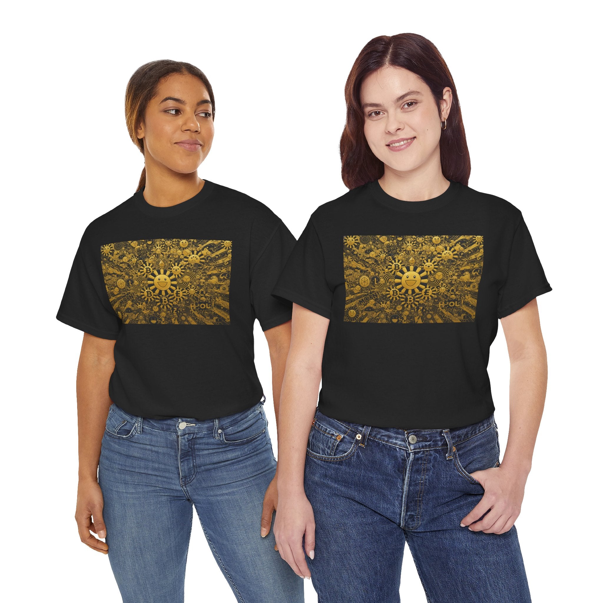 Sunflower Burst T‑Shirt — Golden Sunflower Pattern Tee