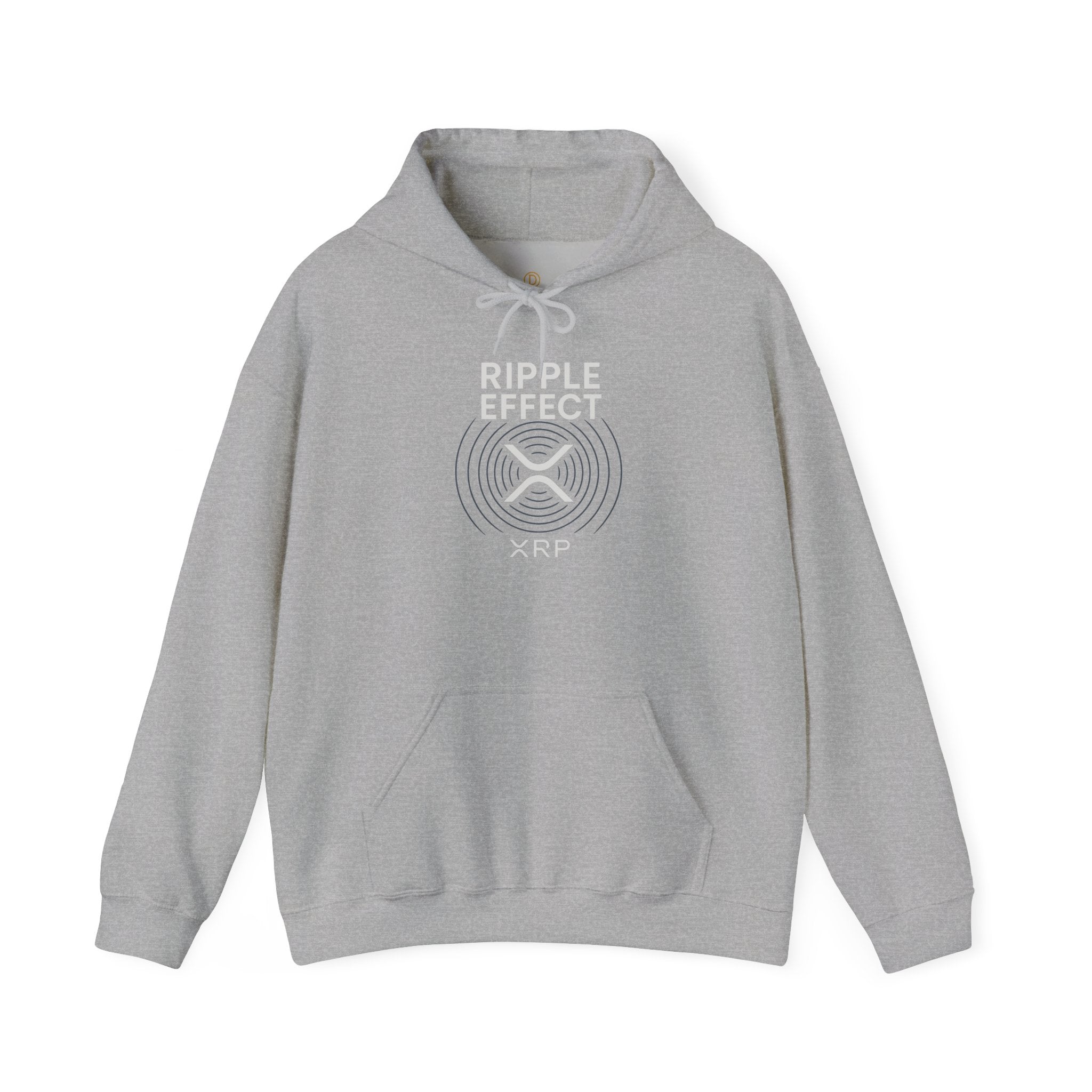 Ripple Effect Hoodie — Minimal Concentric Wave Graphic Sweatshirt