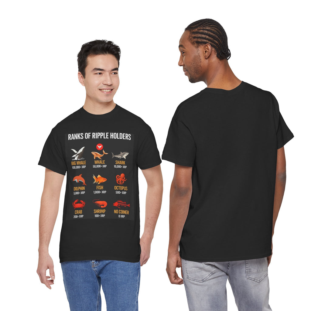 Crypto Ranks T-Shirt – "Ranks of Ripple Holders" Illustrated Guide