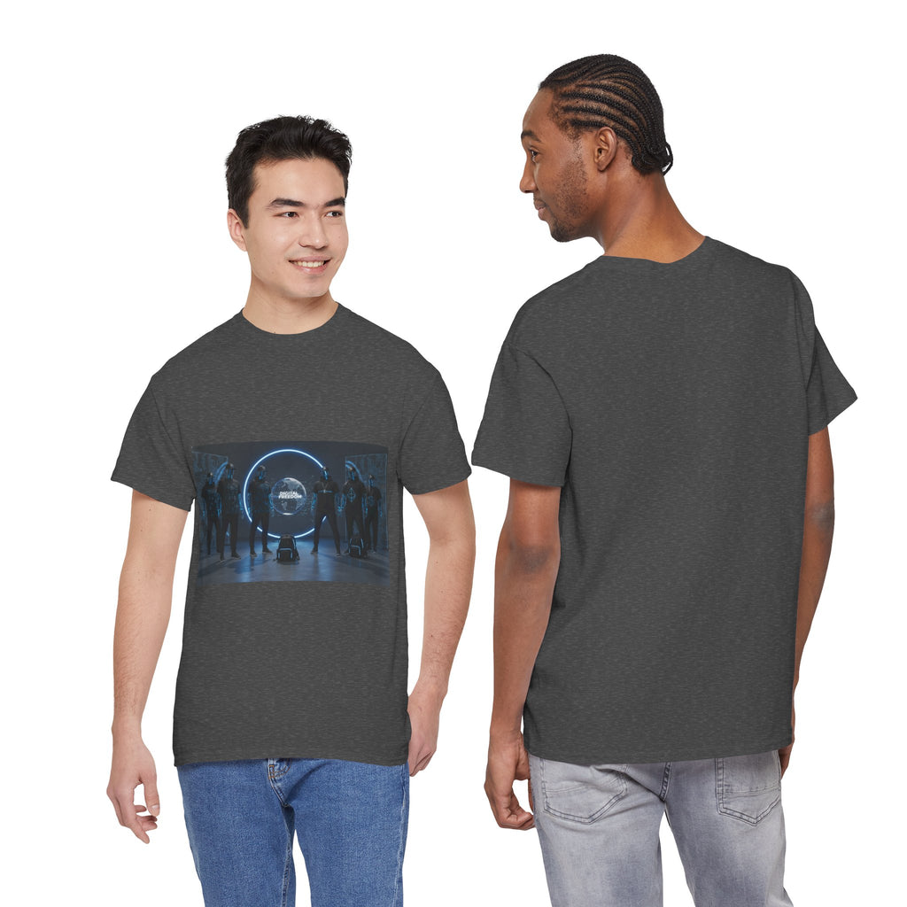Sci‑Fi Portal Graphic Tee — Futuristic Neon Crew T-Shirt