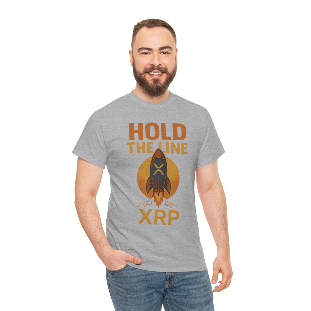 XRP Hold The Line Rocket Tee — Crypto Investor T‑Shirt