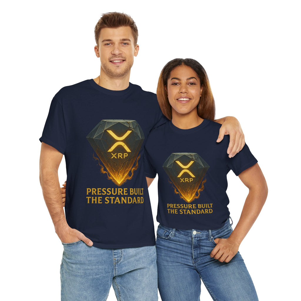 XRP Diamond Tee — "Pressure Built The Standard" Crypto Graphic T‑Shirt