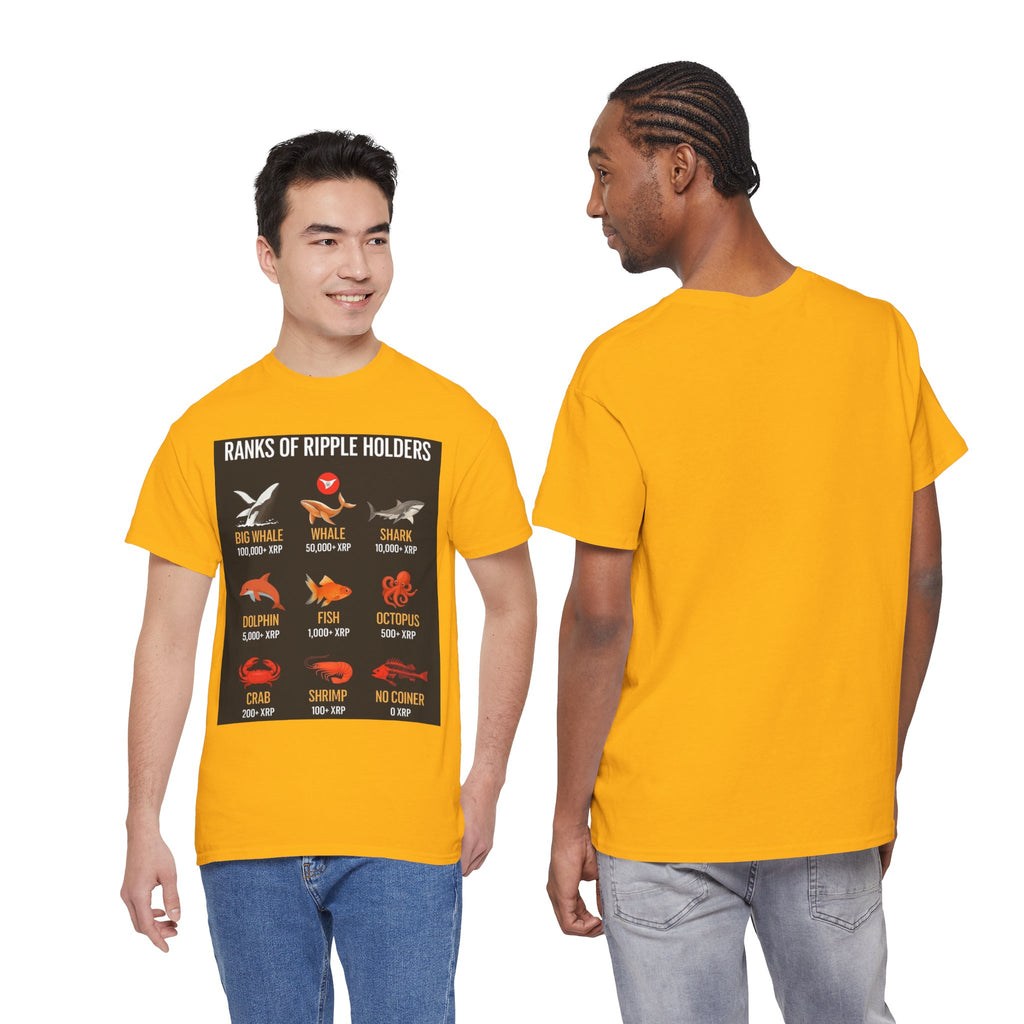 Crypto Ranks T-Shirt – "Ranks of Ripple Holders" Illustrated Guide
