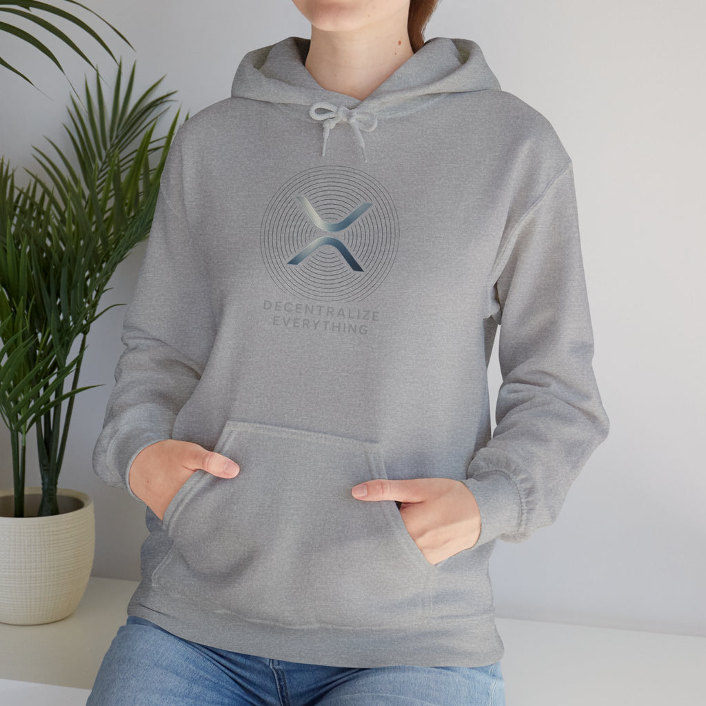 XRP 'Decentralize Everything' Hoodie — Minimal Crypto Logo Pullover