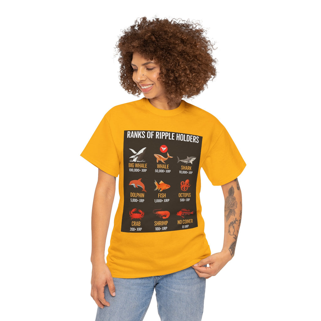 Crypto Ranks T-Shirt – "Ranks of Ripple Holders" Illustrated Guide