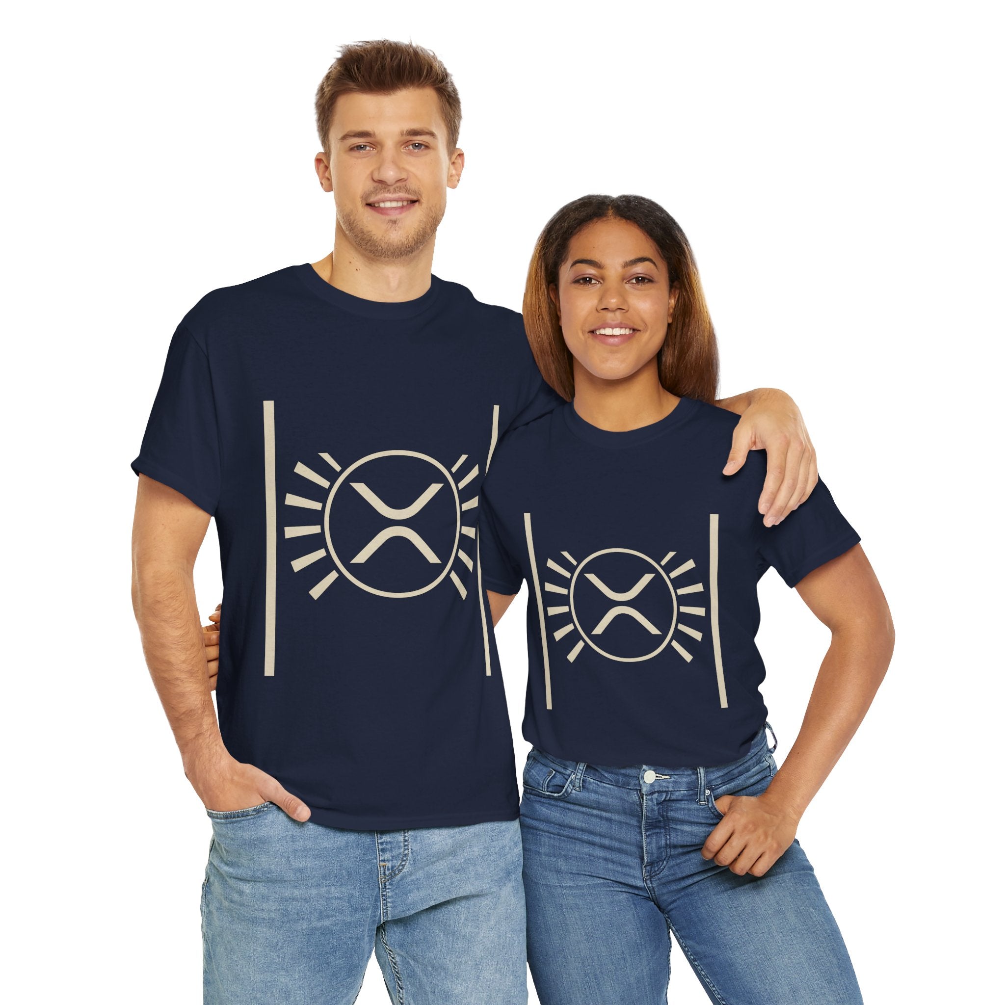 XRP Sun Logo T‑Shirt — Minimal Crypto Ripple Tee