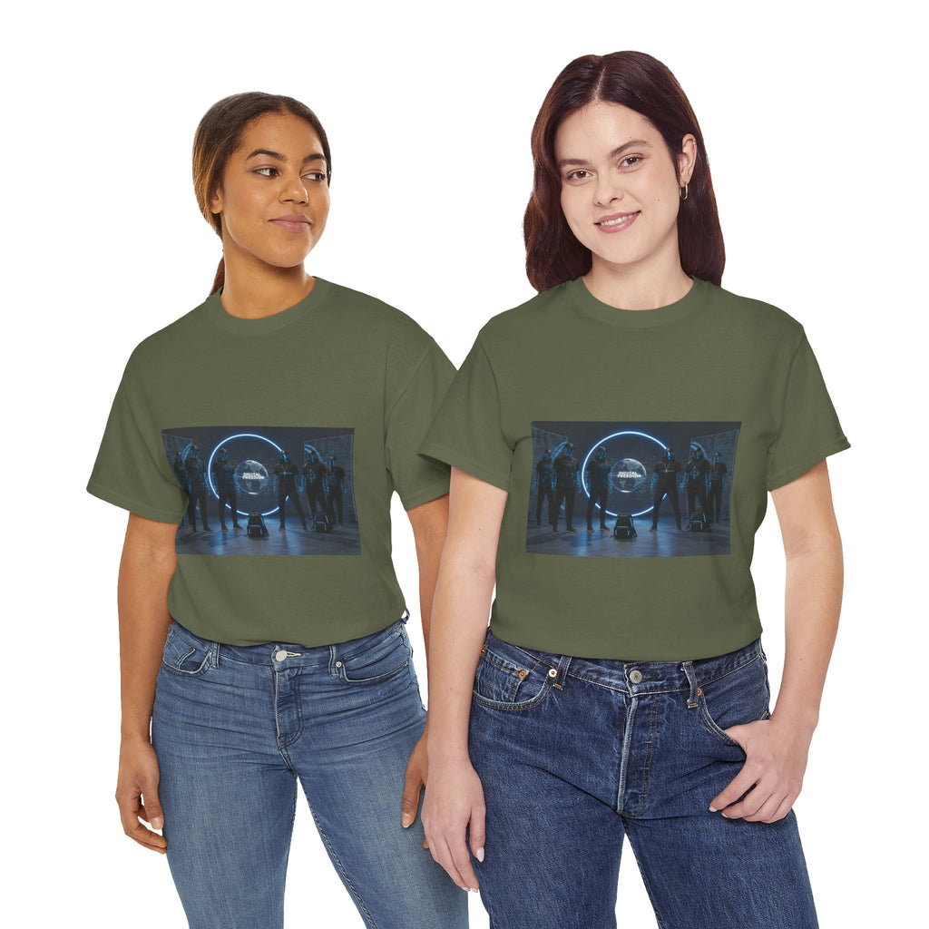 Sci‑Fi Portal Graphic Tee — Futuristic Neon Crew T-Shirt