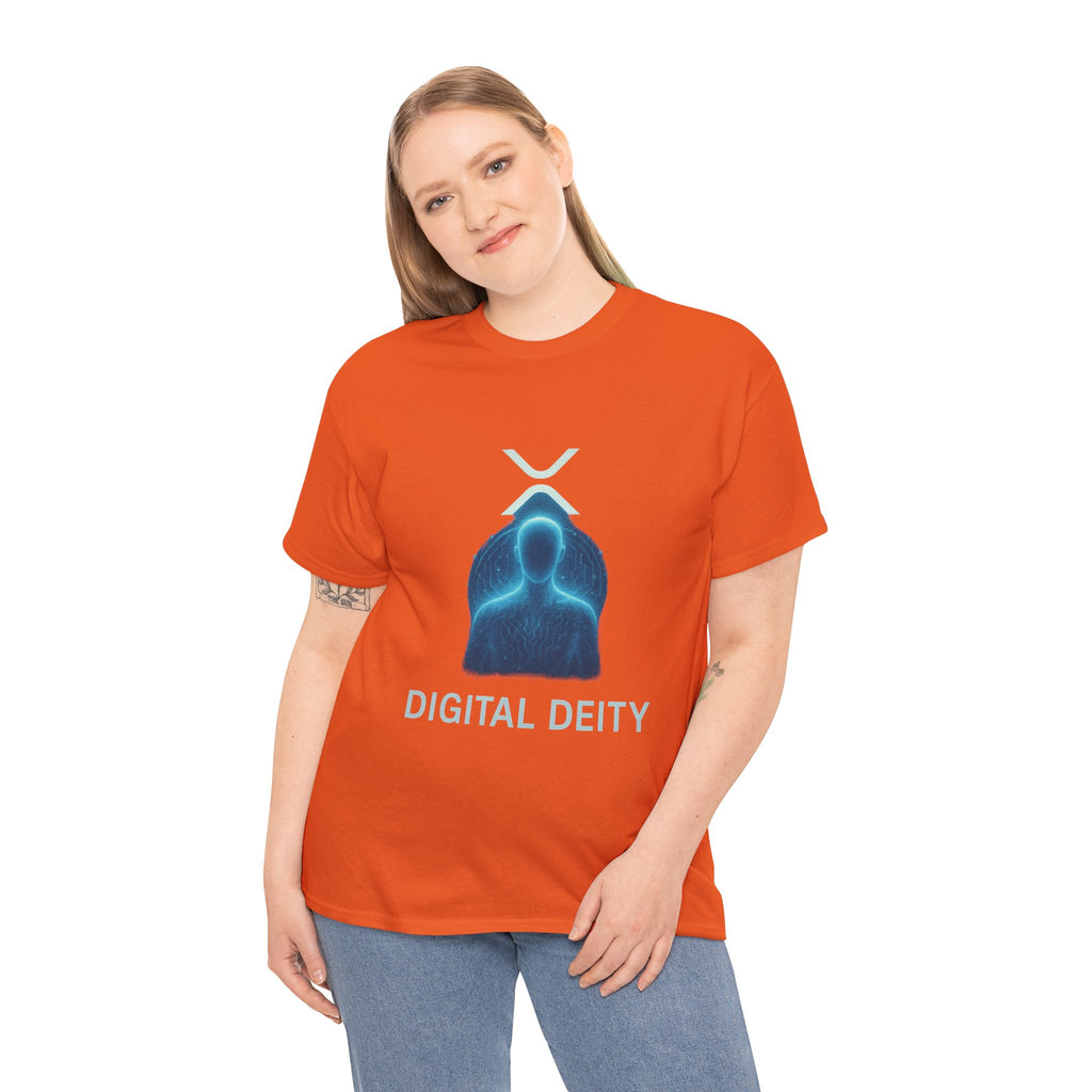 Digital Deity T‑Shirt — Futuristic Neon Tech Hoodie Tee