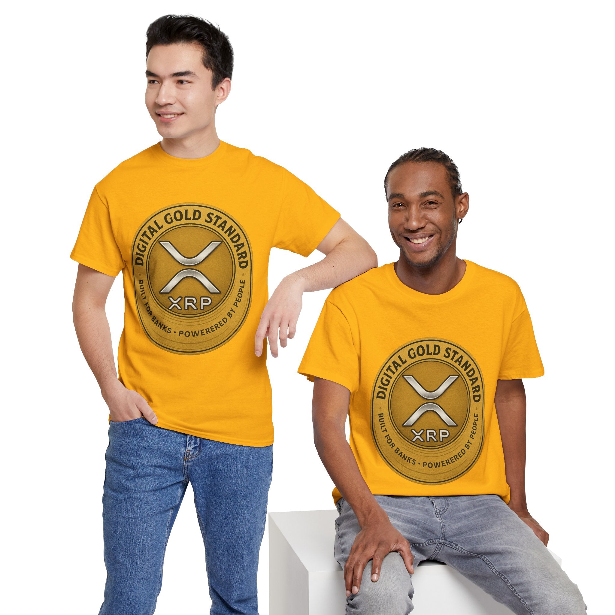 XRP Digital Gold Tee – Cryptocurrency Logo Shirt