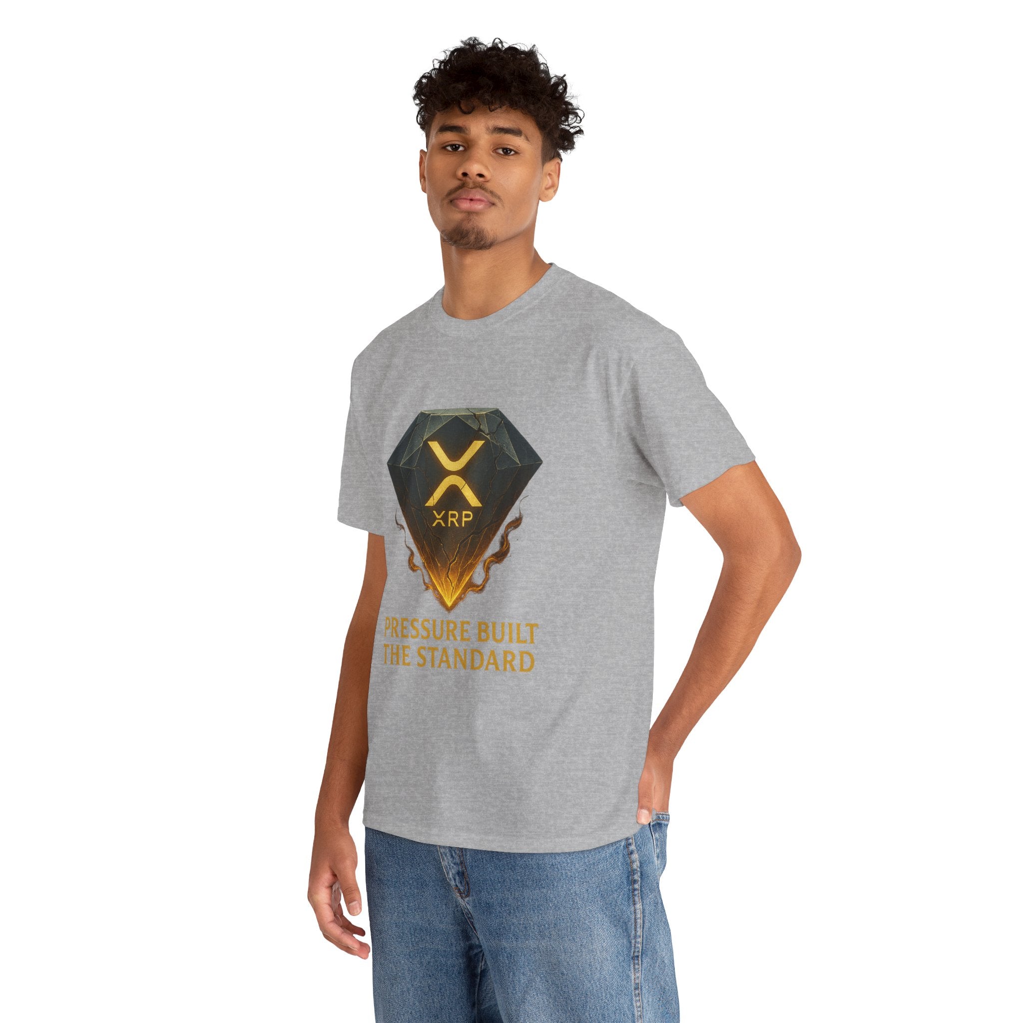 XRP Diamond Tee — "Pressure Built The Standard" Crypto Graphic T‑Shirt