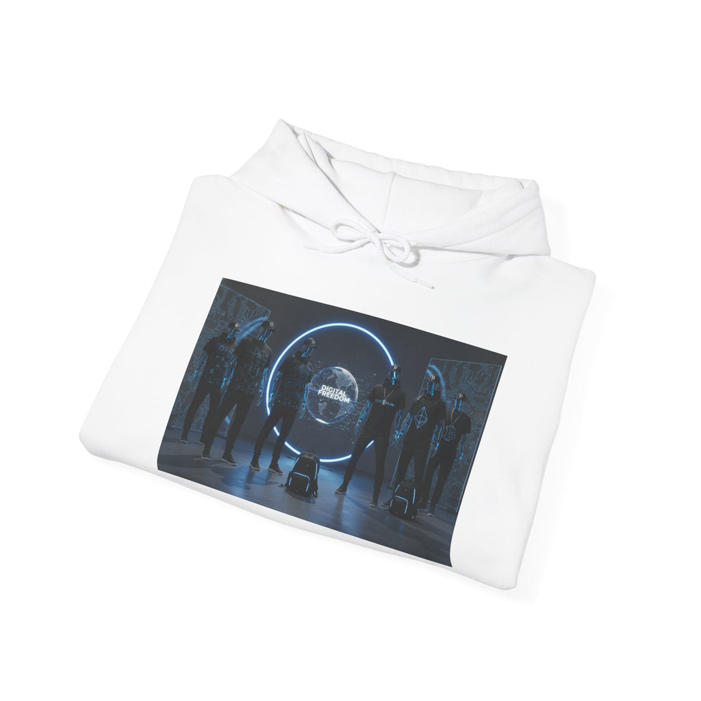 Futuristic Neon Portal Hoodie – Cyberpunk Sci‑Fi Crew Graphic Sweatshirt