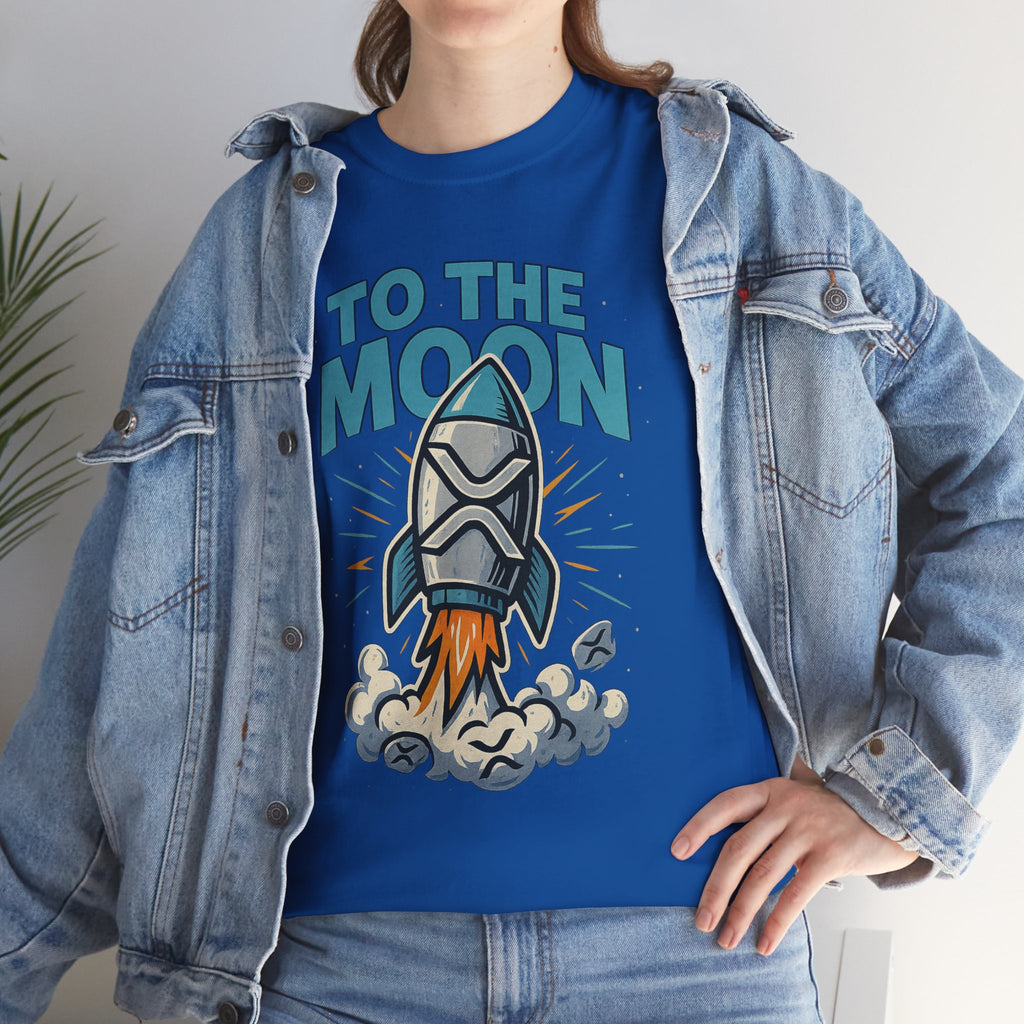 To The Moon Rocket T-Shirt — Space Graphic Tee for Crypto & Space Enthusiasts