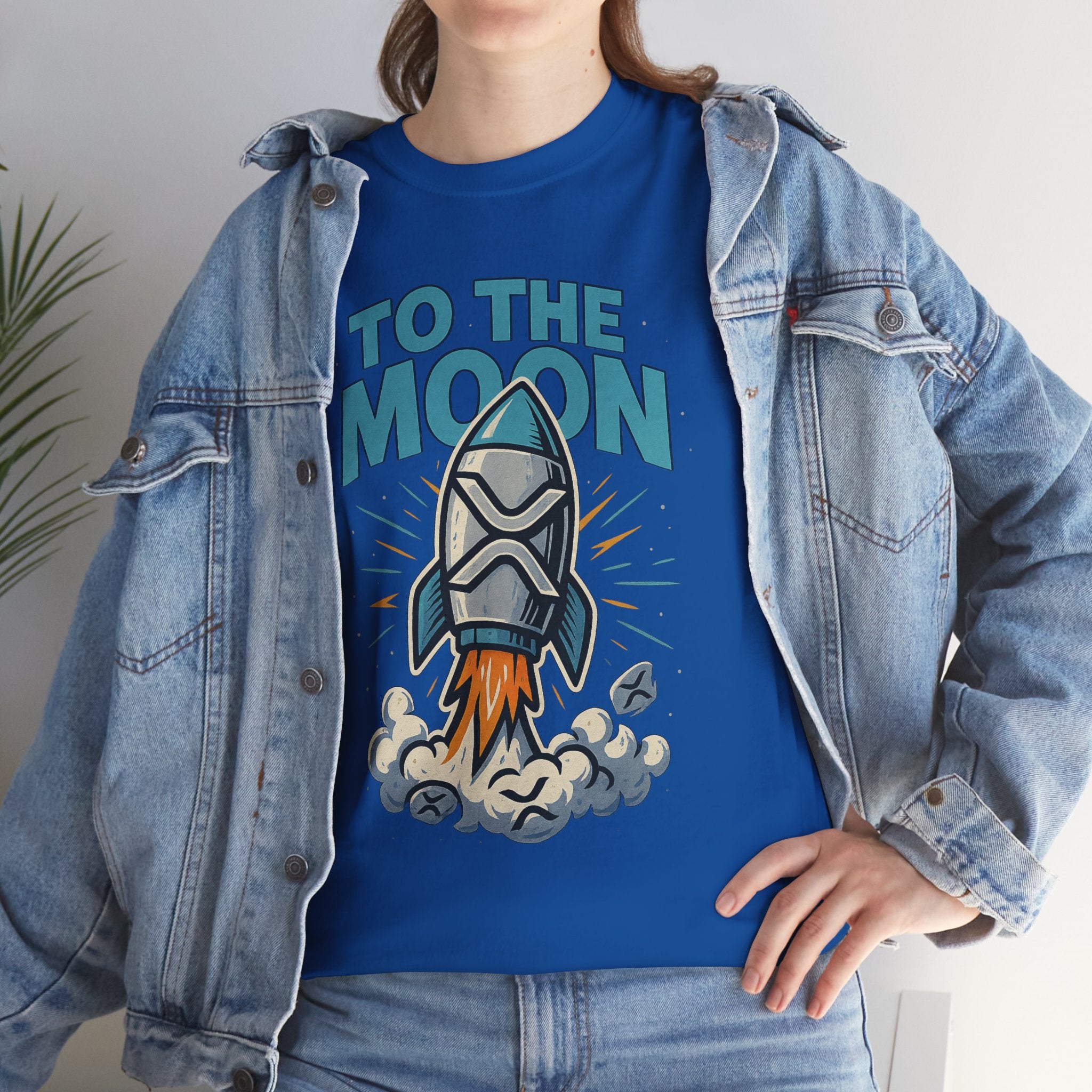 To The Moon Rocket T-Shirt — Space Graphic Tee for Crypto & Space Enthusiasts