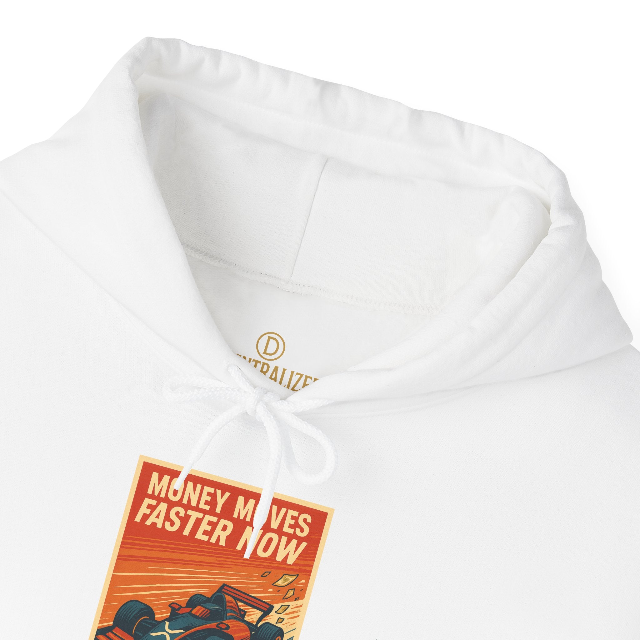 XRP 'Money Moves Faster Now' Hoodie – Crypto Retro Graphic Pullover