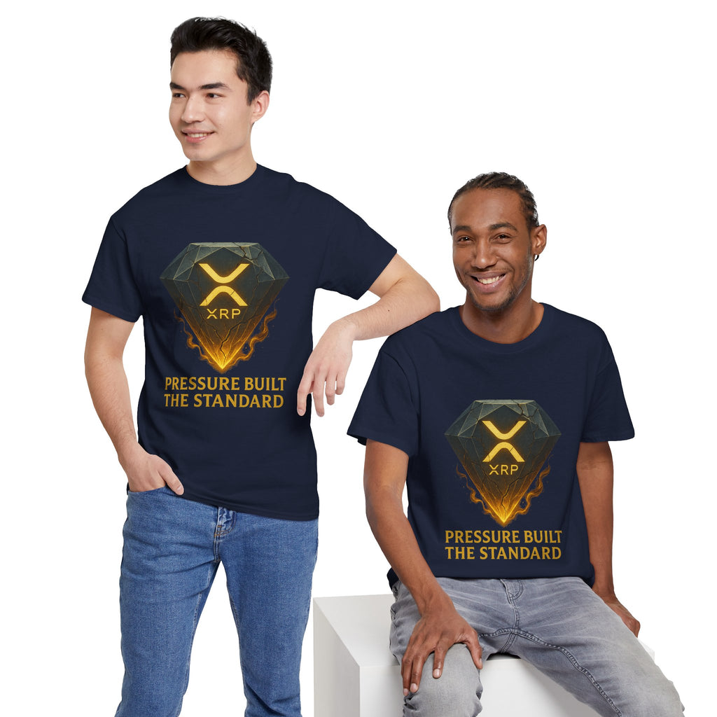 XRP Diamond Tee — "Pressure Built The Standard" Crypto Graphic T‑Shirt