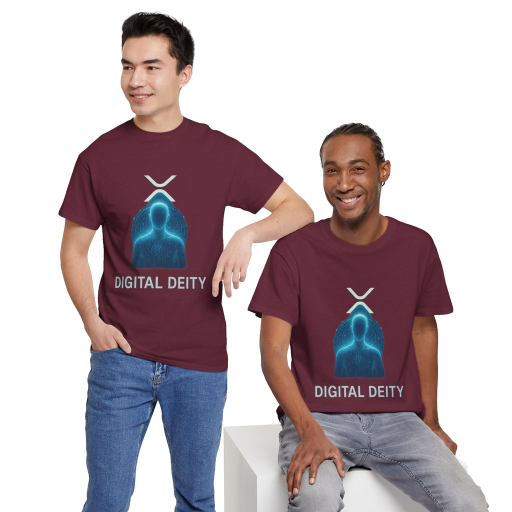 Digital Deity T‑Shirt — Futuristic Neon Tech Hoodie Tee
