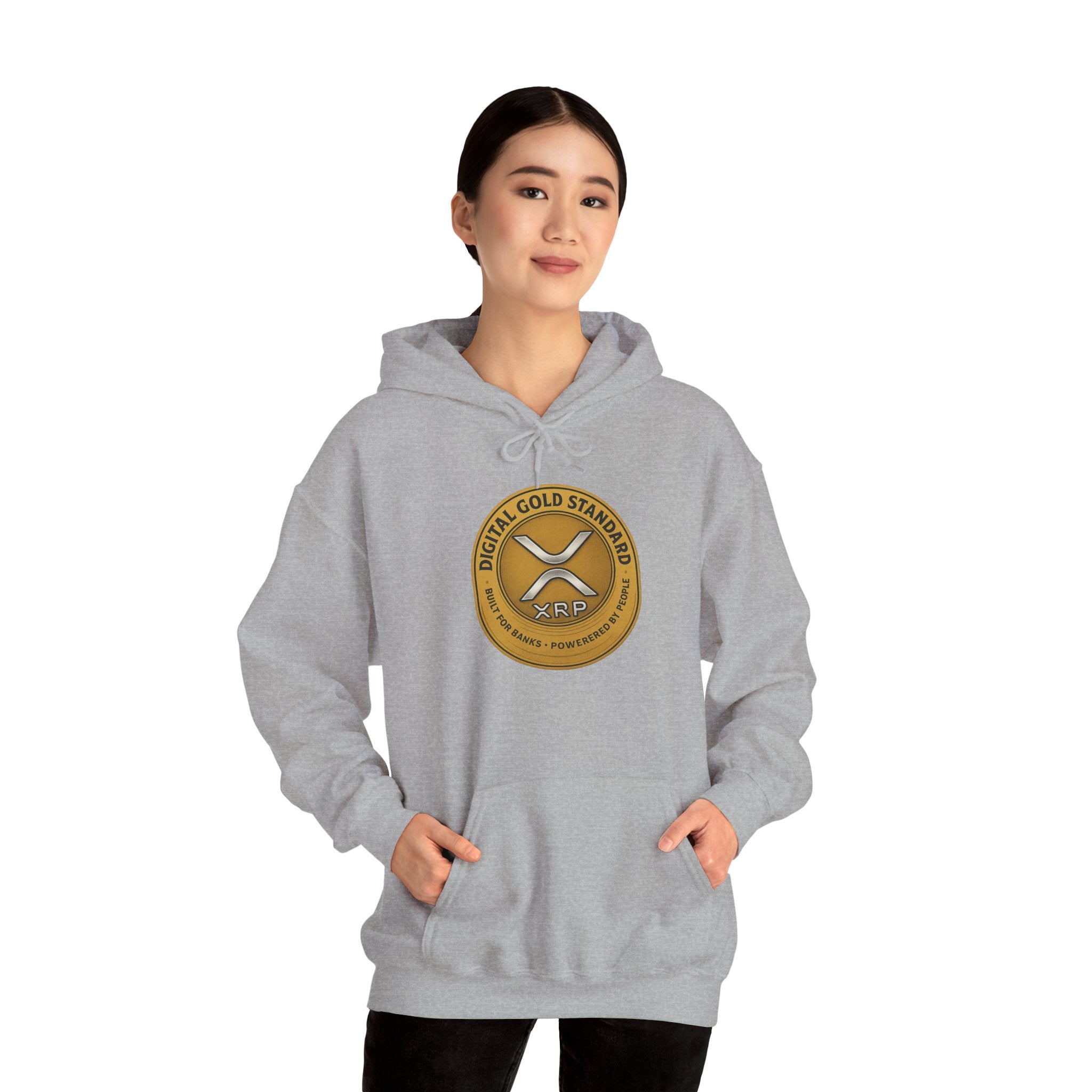 Crypto Coin Logo Hoodie — Digital Gold Standard XRP Emblem