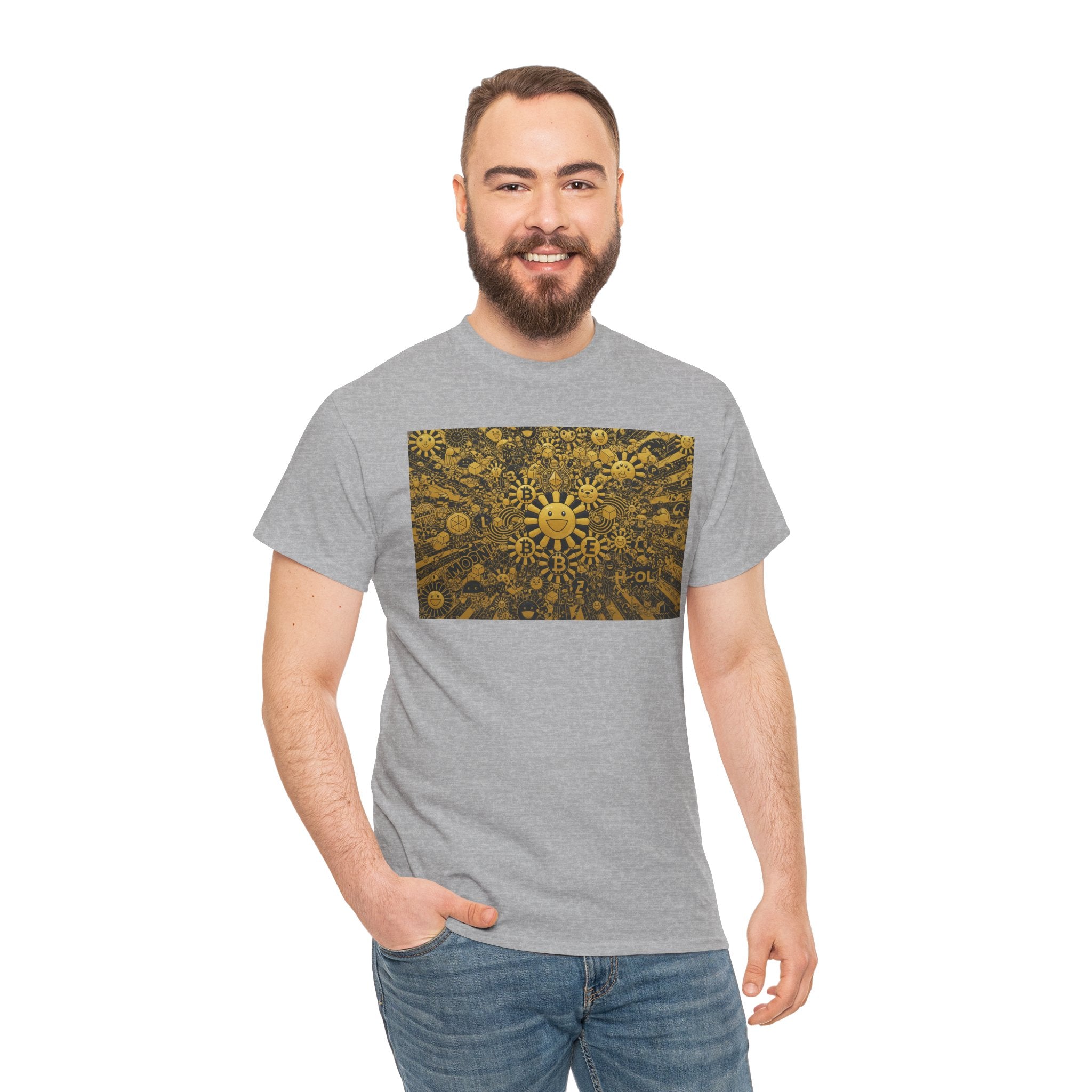 Sunflower Burst T‑Shirt — Golden Sunflower Pattern Tee