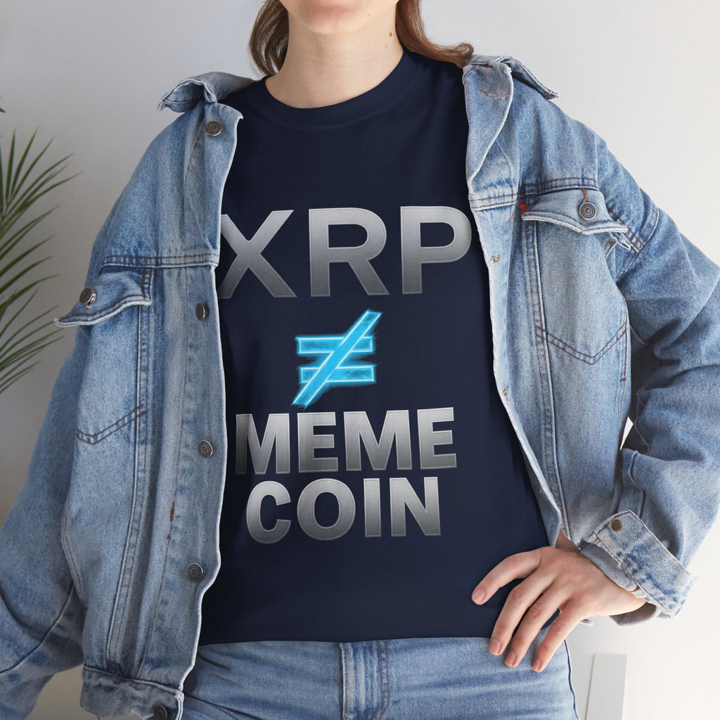 XRP ≠ Meme Coin T-Shirt — Crypto Investor Statement Tee