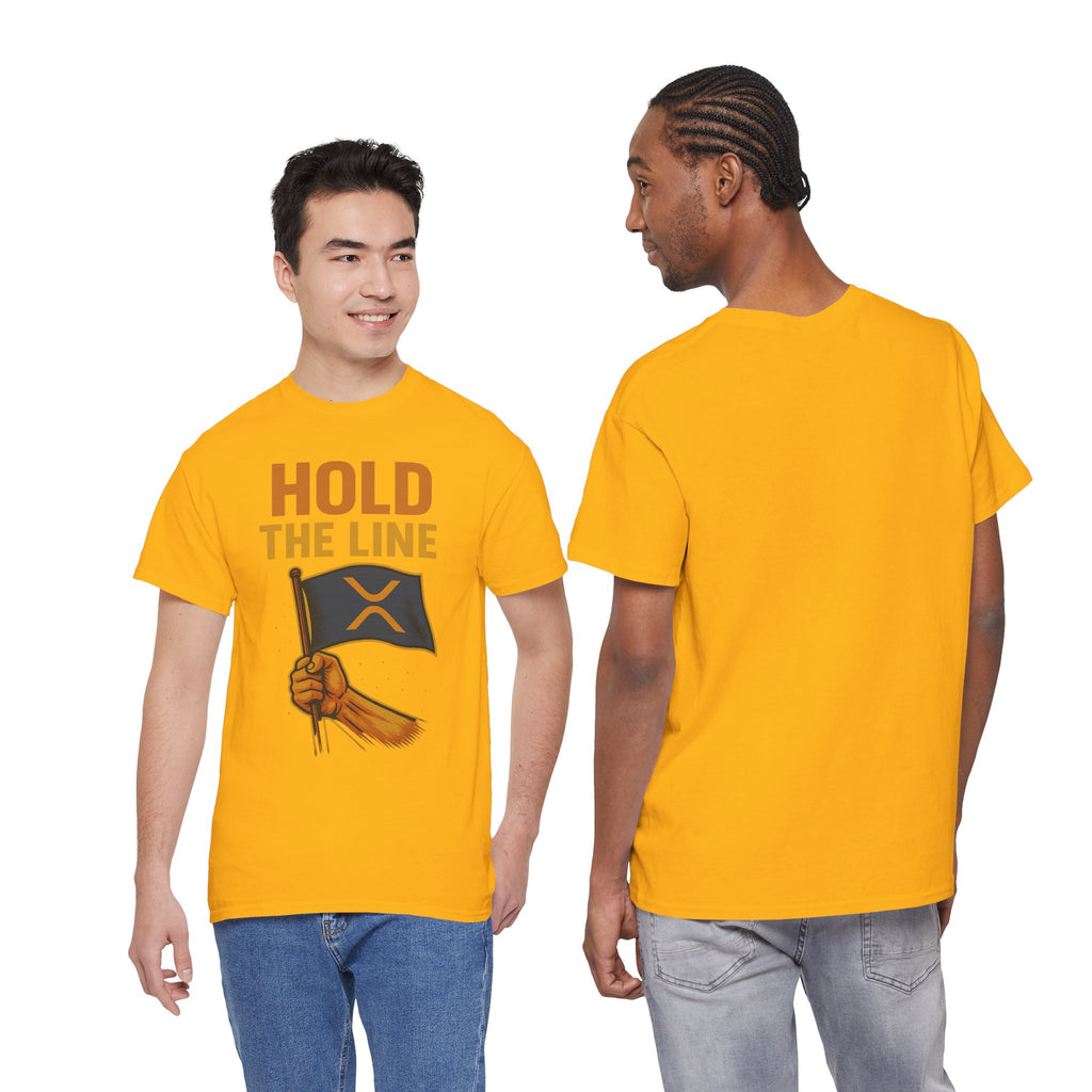 Hold The Line Tee — Bold Flag Graphic Cryptocurrency XRP Shirt