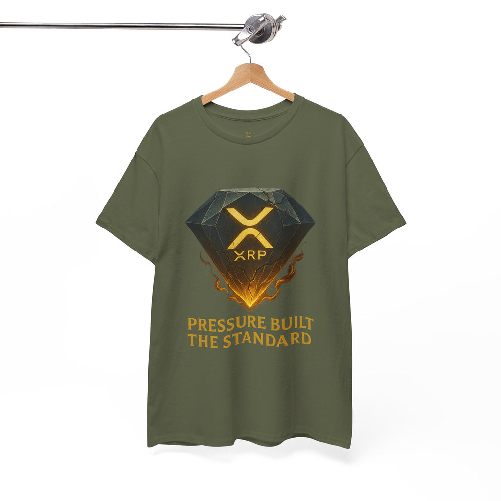 XRP Diamond Tee — "Pressure Built The Standard" Crypto Graphic T‑Shirt