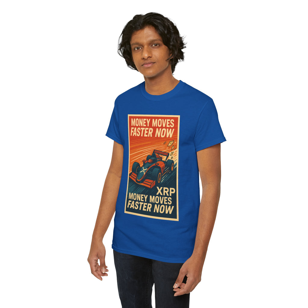 XRP 'Money Moves Faster Now' Racing Tee — Crypto Enthusiast T-Shirt