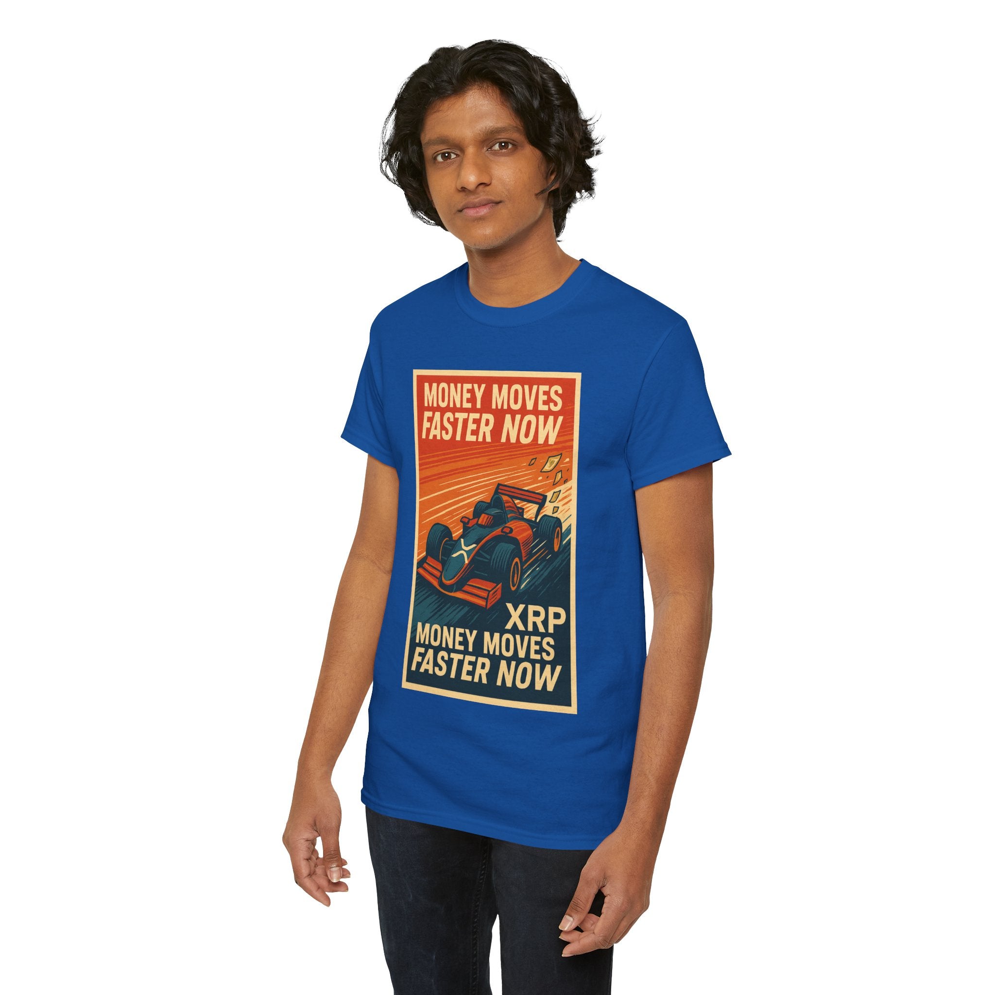 XRP 'Money Moves Faster Now' Racing Tee — Crypto Enthusiast T-Shirt