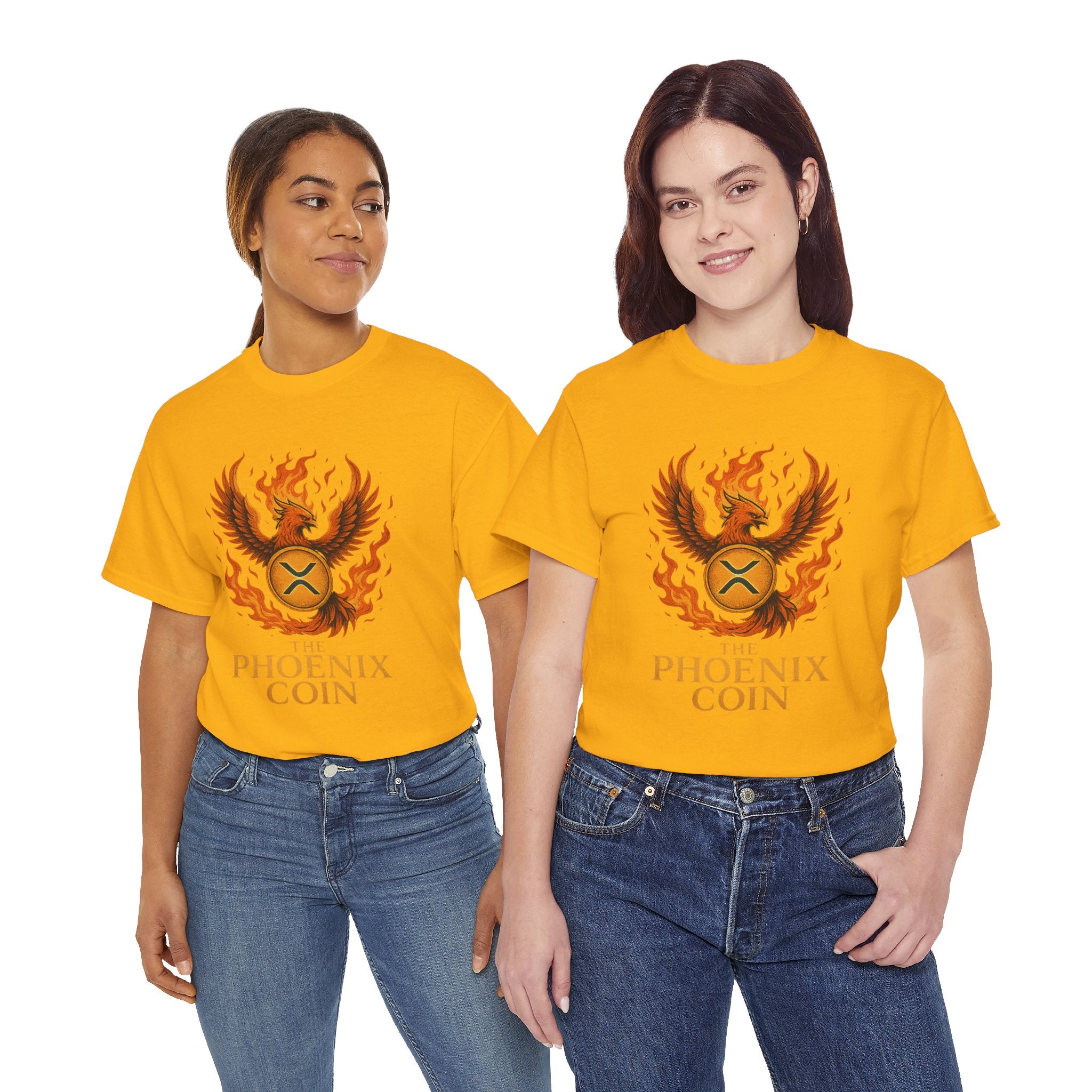 Phoenix Coin T‑Shirt — Fiery Phoenix Crypto Logo Tee