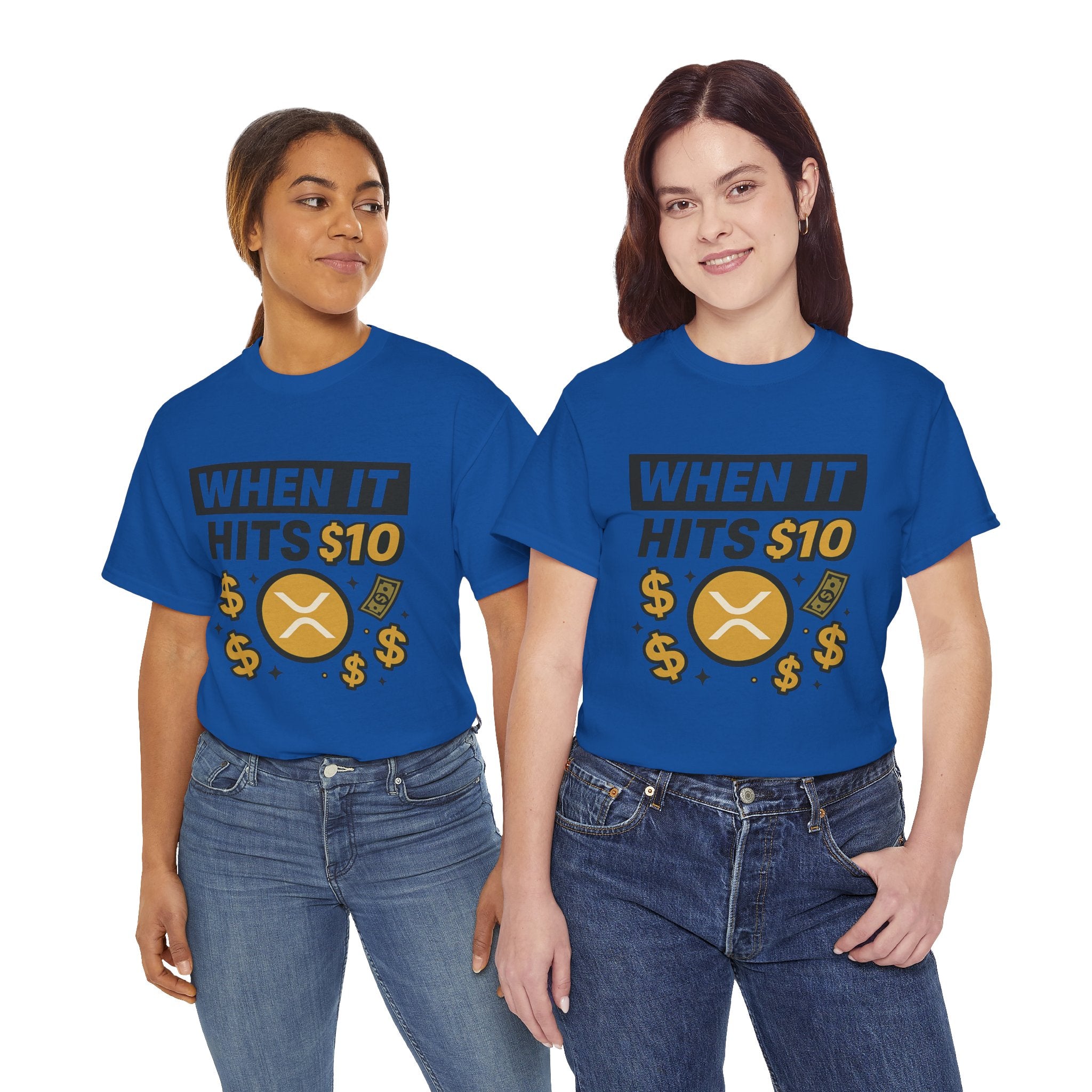 Crypto Tee - "When It Hits 10" Ripple XRP Meme Shirt