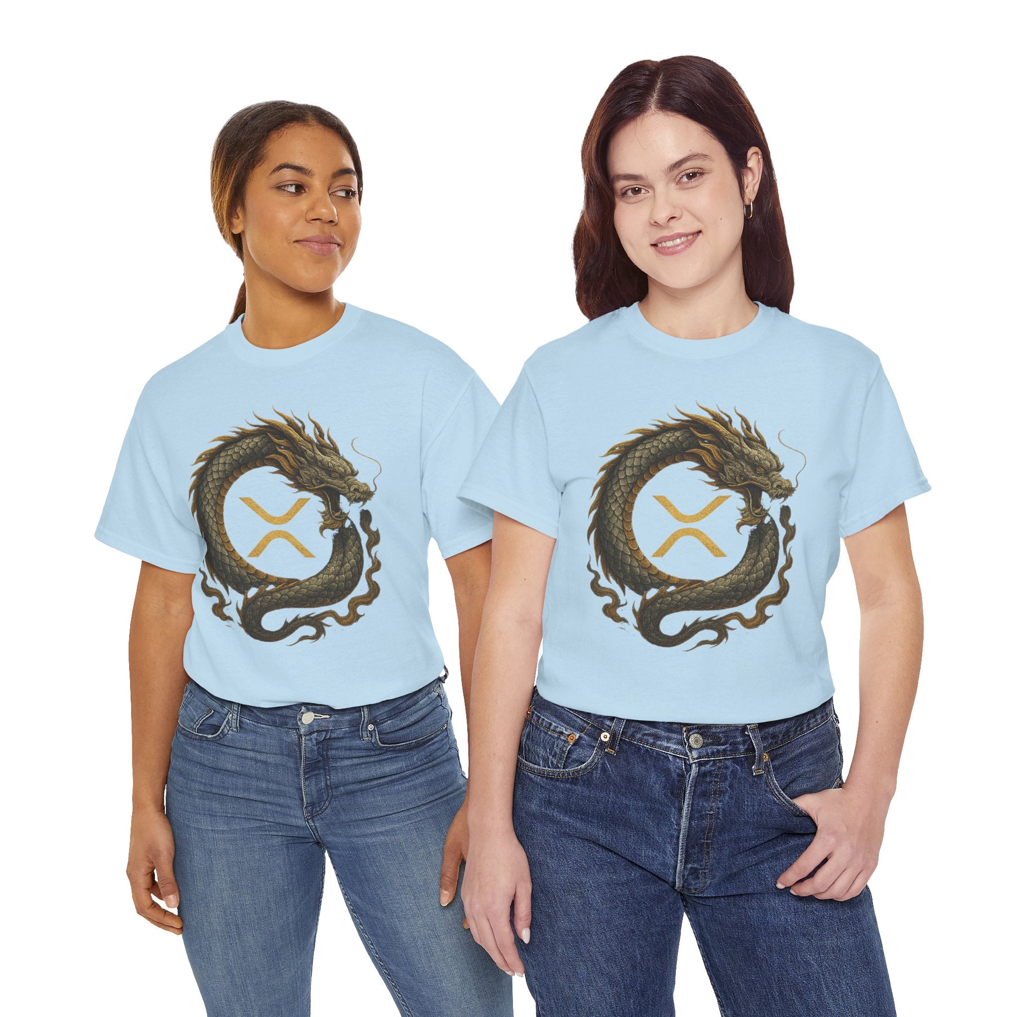 Dragon XRP Logo T-Shirt — Crypto XRP Circle Dragon Graphic Tee