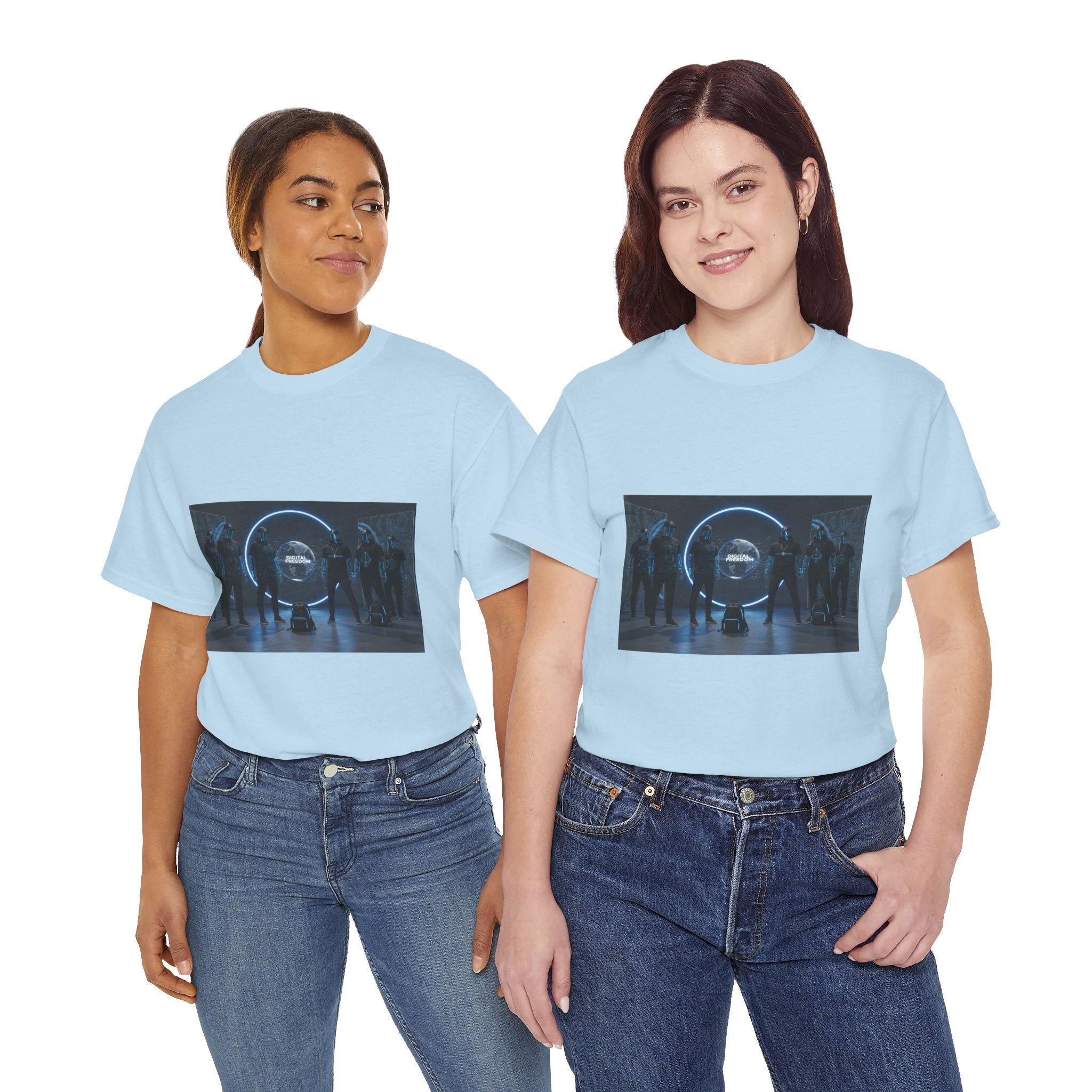 Sci‑Fi Portal Graphic Tee — Futuristic Neon Crew T-Shirt