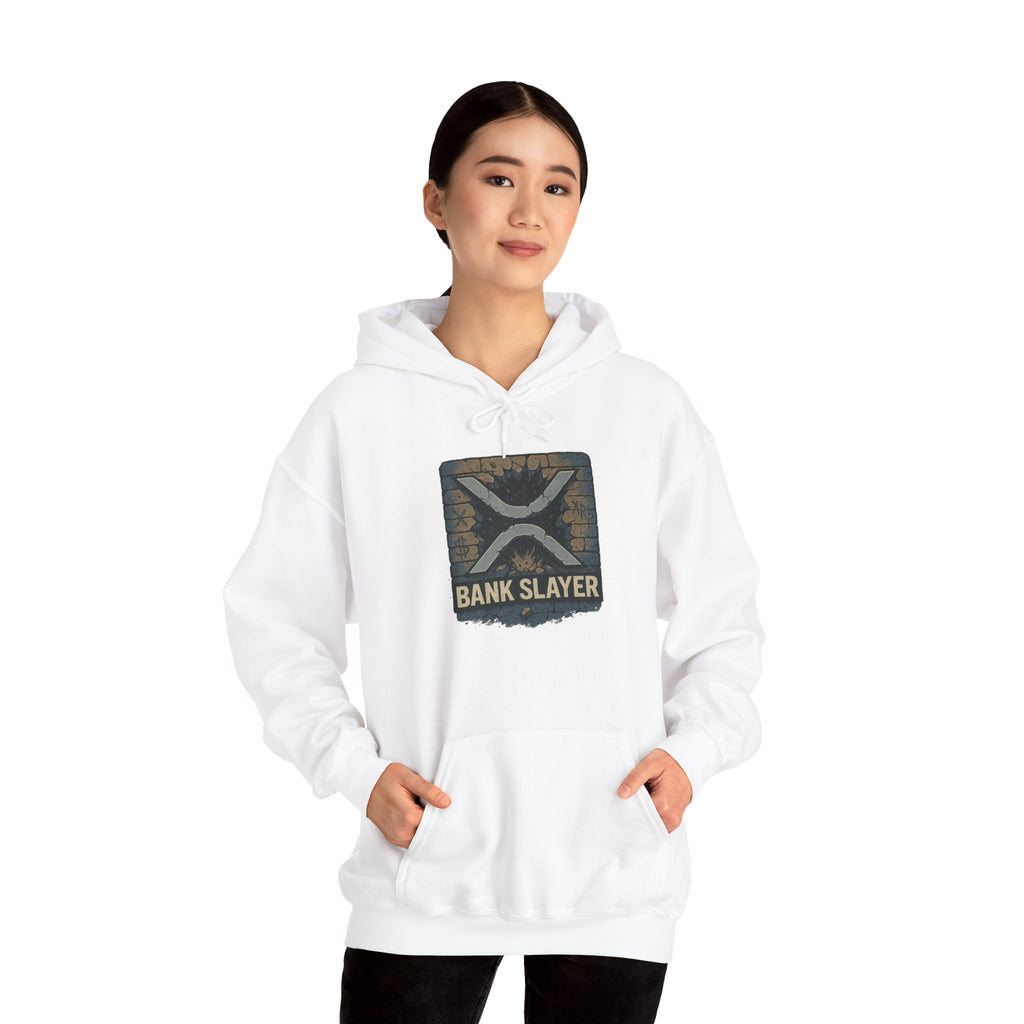 Bank Slayer Hoodie - Vintage Tactical Crest Graphic Sweatshirt