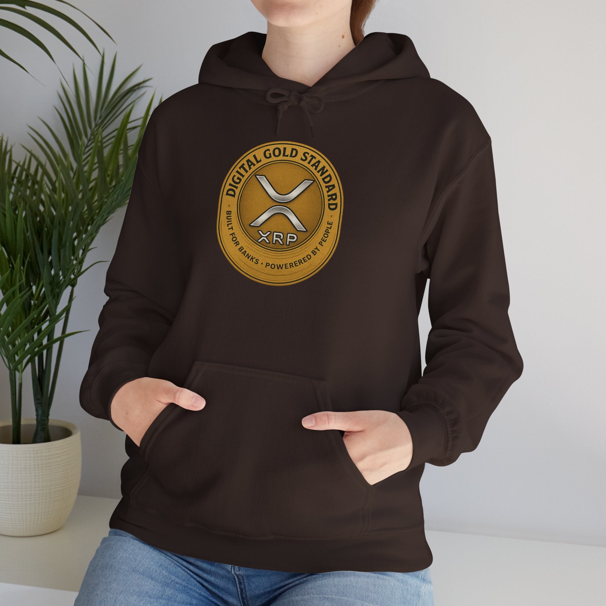 Crypto Coin Logo Hoodie — Digital Gold Standard XRP Emblem