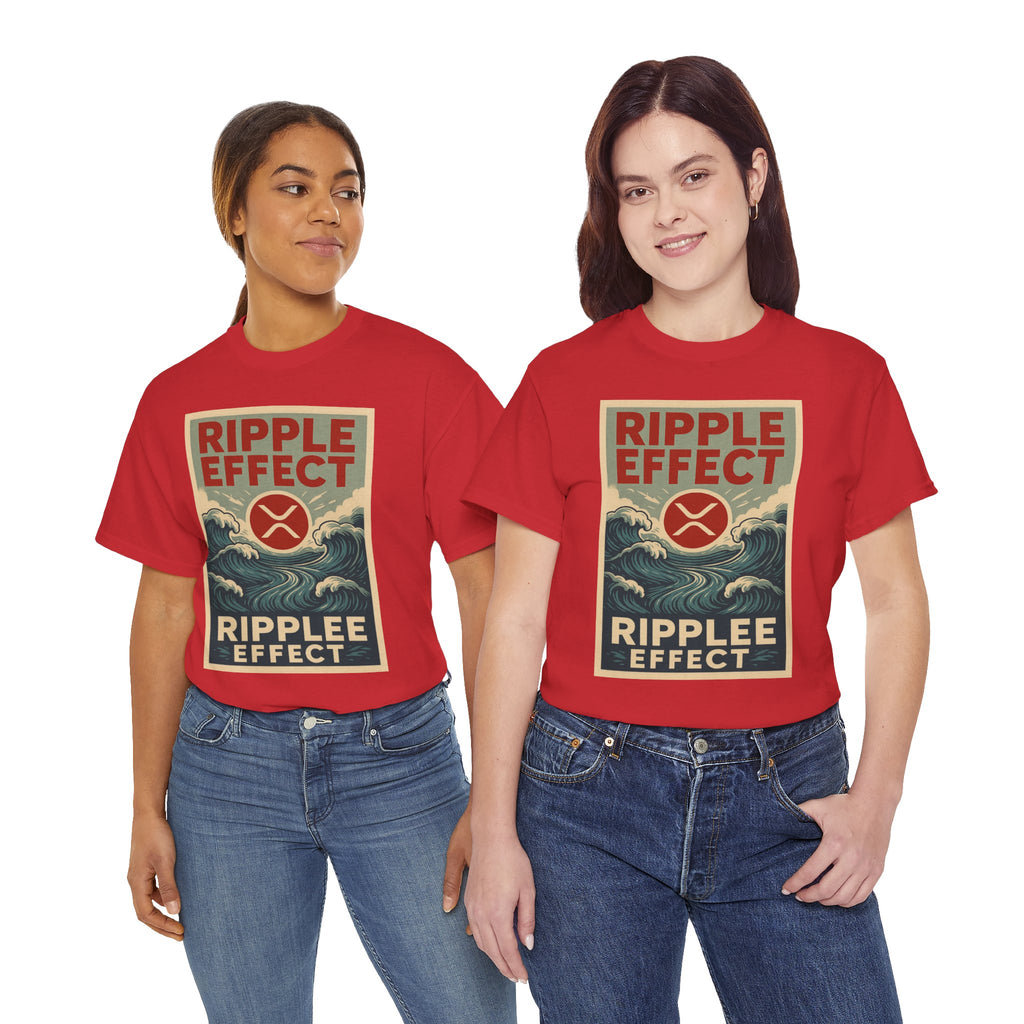 Ripple Effect Tee — Vintage Wave XRP Crypto Graphic T-Shirt
