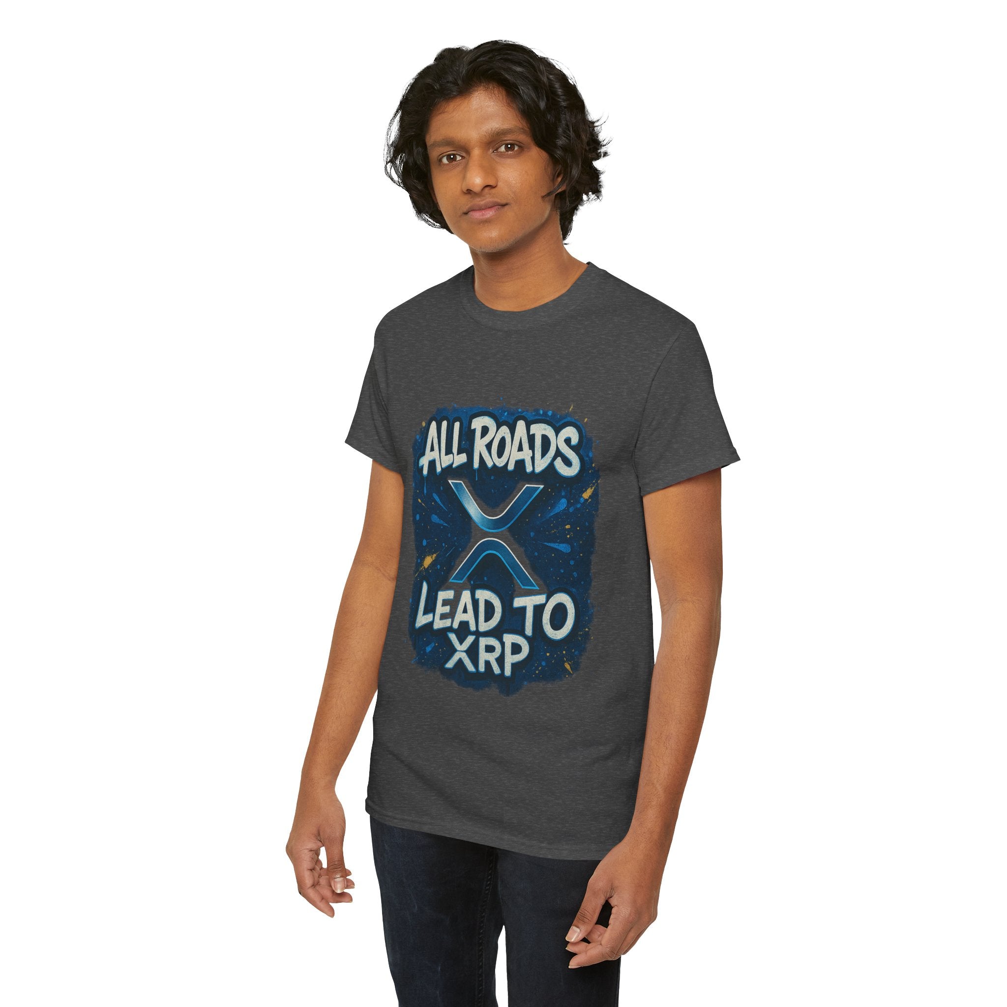 XRP Crypto T-Shirt — "All Roads Lead to XRP" Graphic Tee