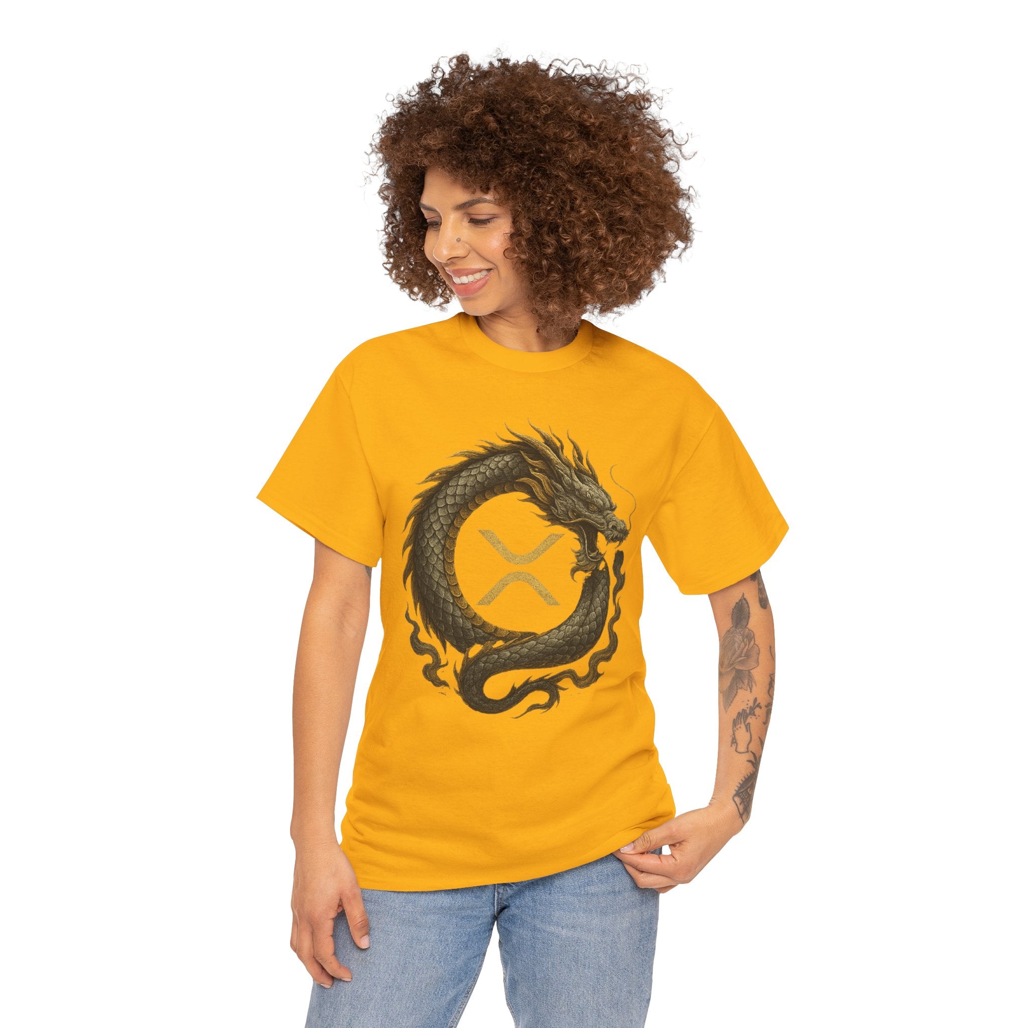 Dragon XRP Logo T-Shirt — Crypto XRP Circle Dragon Graphic Tee