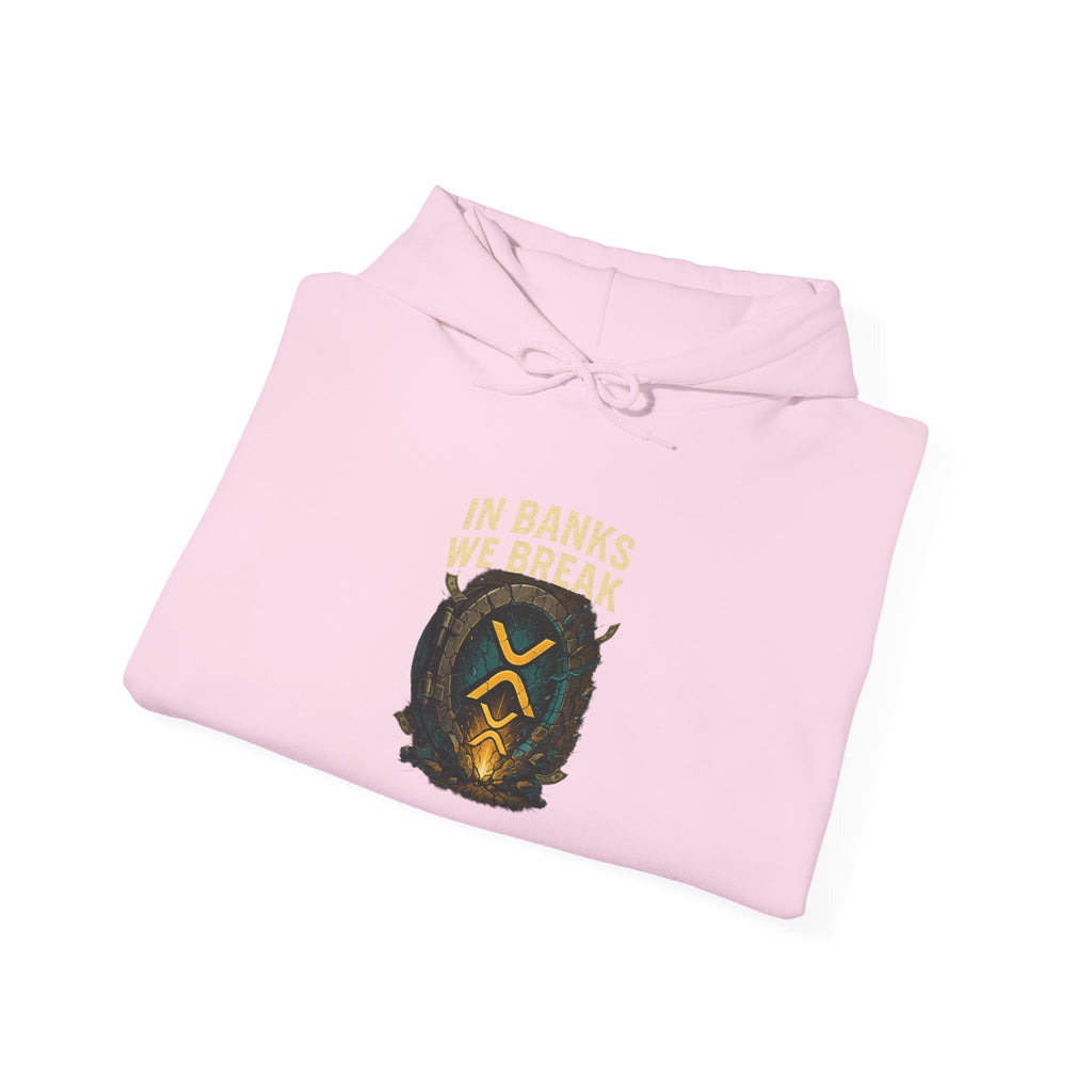 Hoodie — 'In Banks We Trust' Crest Pullover