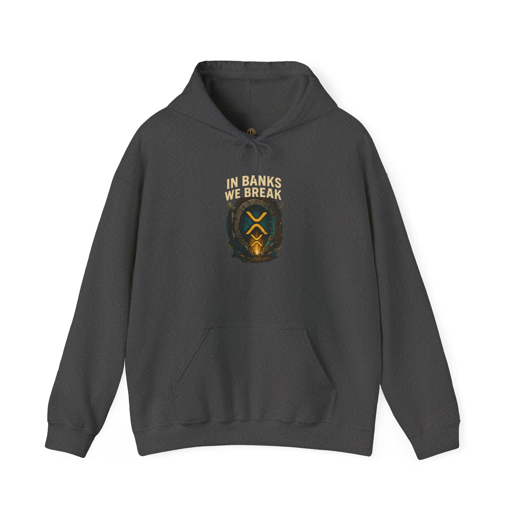 Hoodie — 'In Banks We Trust' Crest Pullover