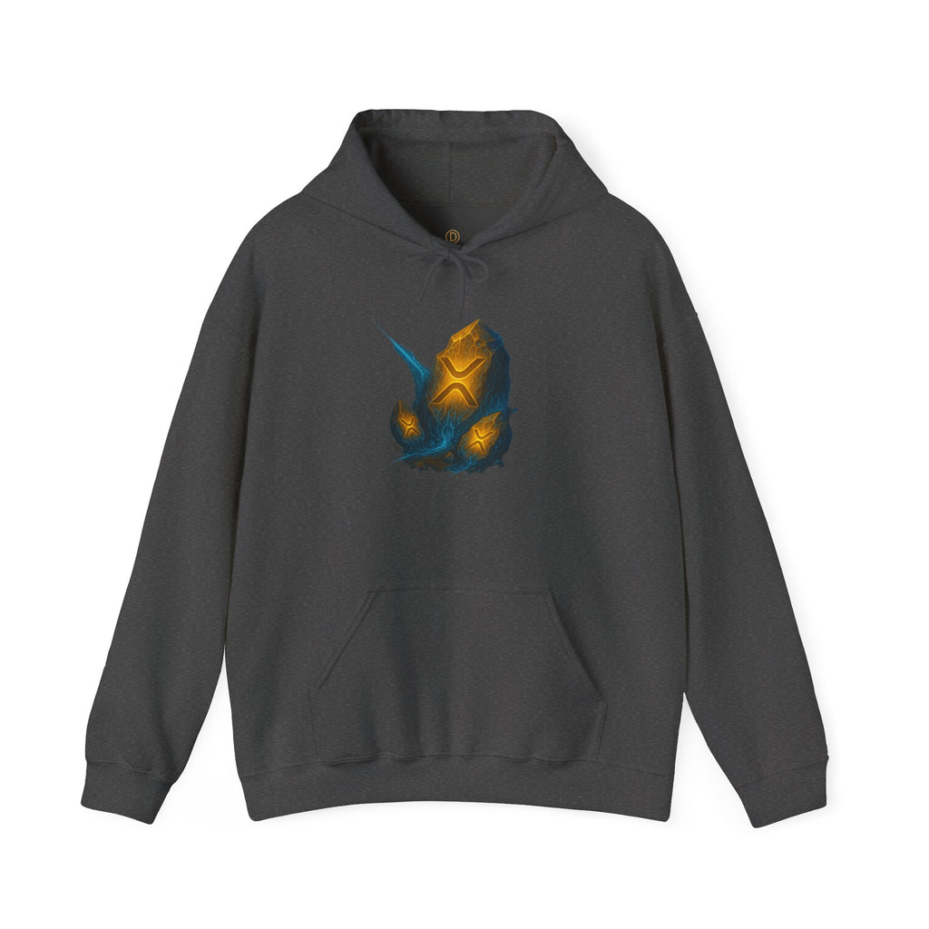 Rune Stone Hoodie — Glowing Mystic Rock Graphic Hooded Sweatshirt